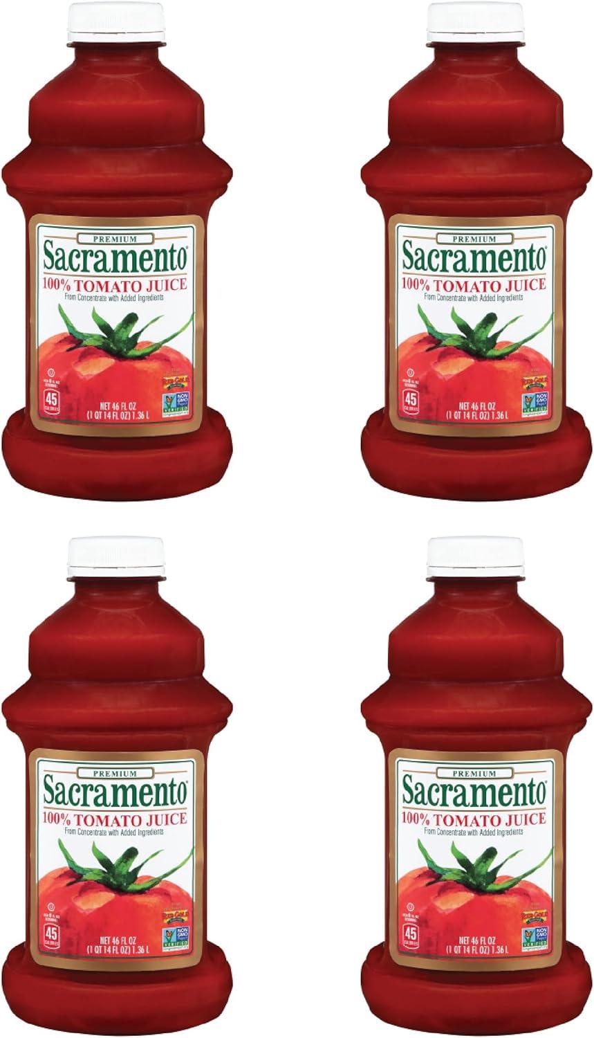 Sacramento 46 oz Kosher Gluten-Free Tomato Juice Multi-Pack