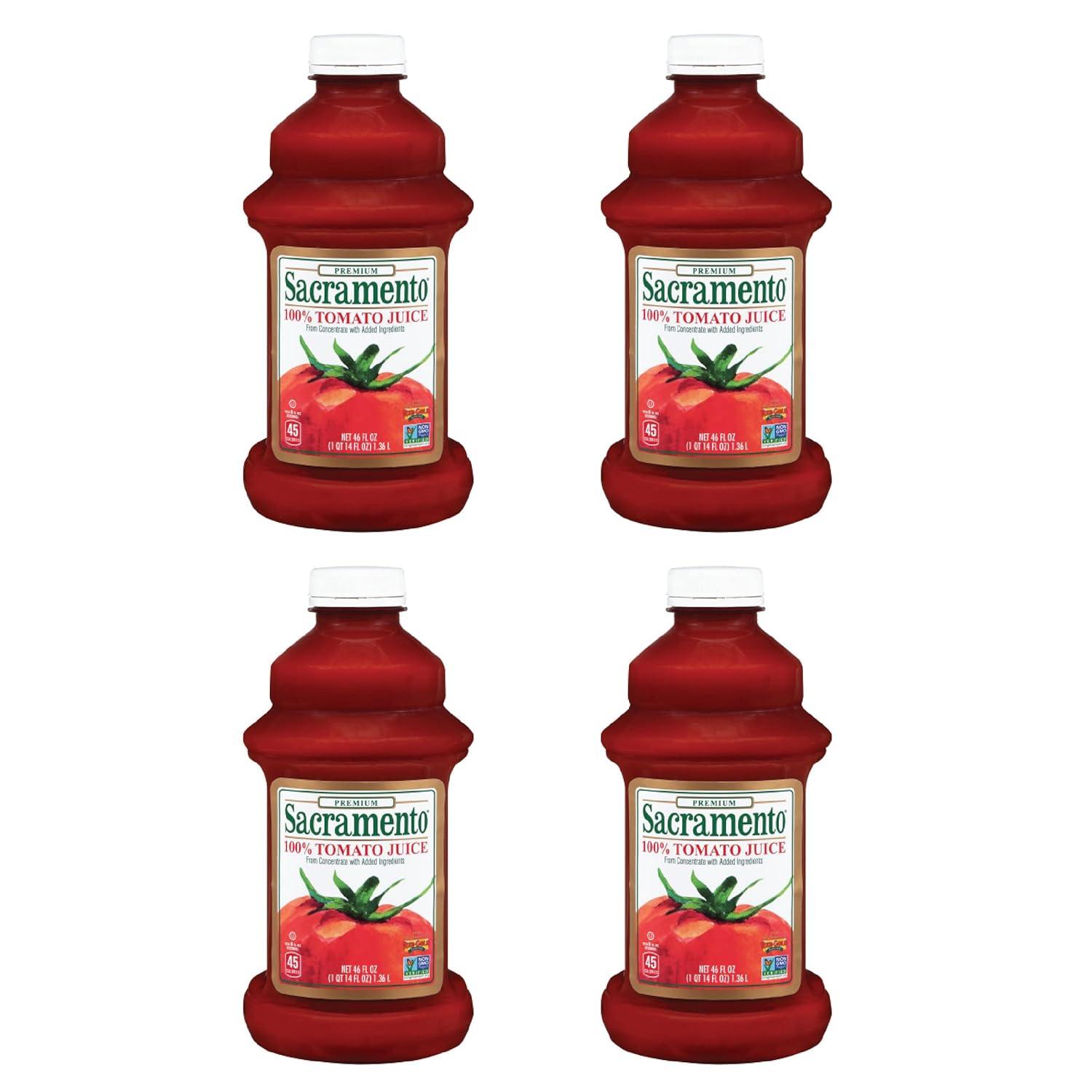 Sacramento 46 oz Kosher Gluten-Free Tomato Juice Multi-Pack