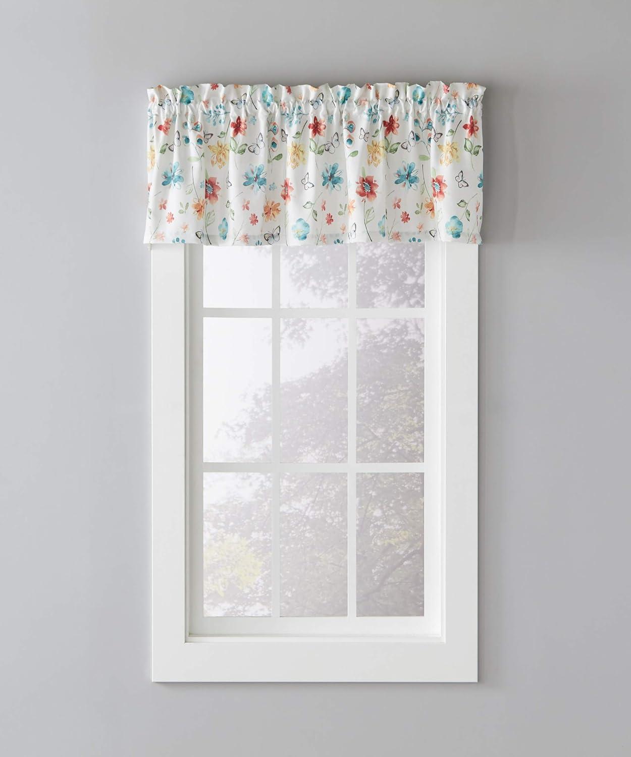 Floral Dance Multicolor Polyester Rod Pocket Valance 58x13