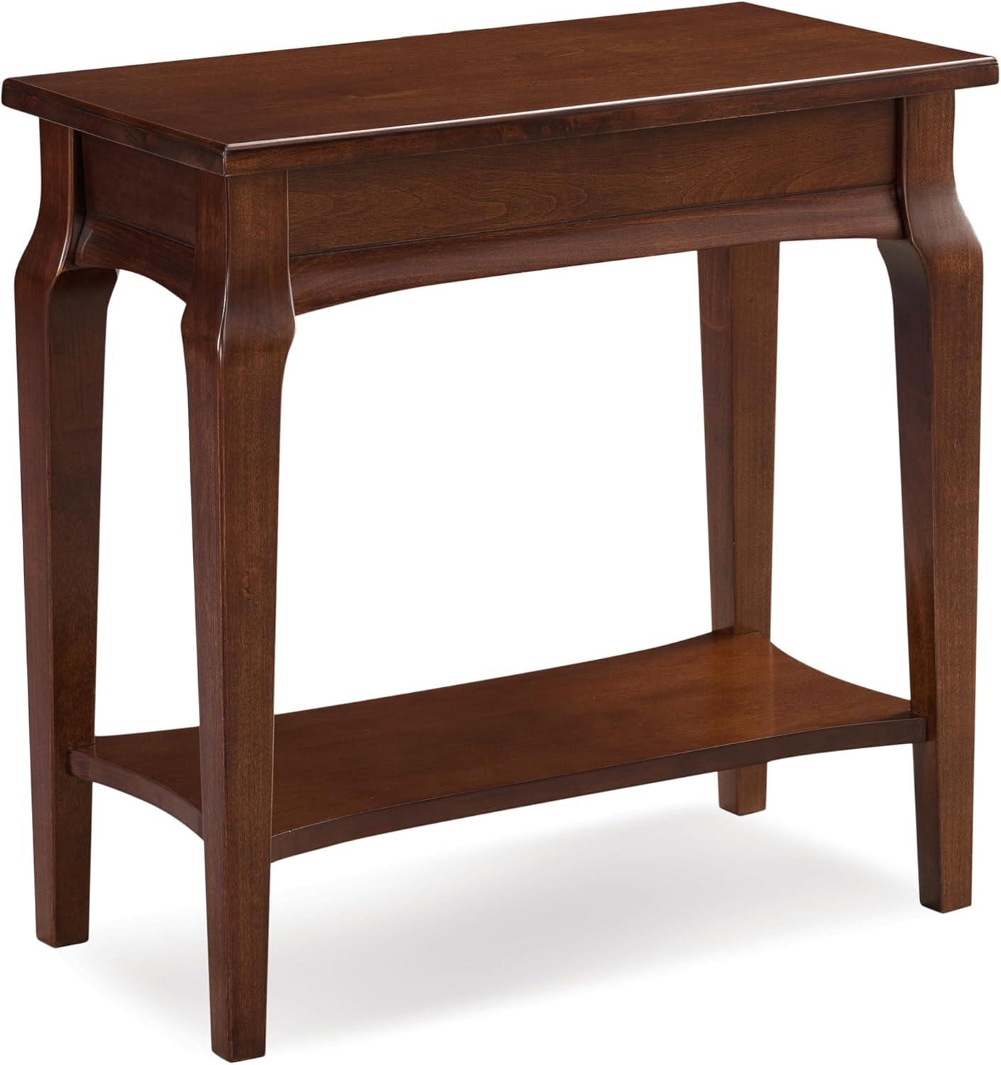 Leick Home Stratus Narrow Chairside Table in Heartwood Cherry