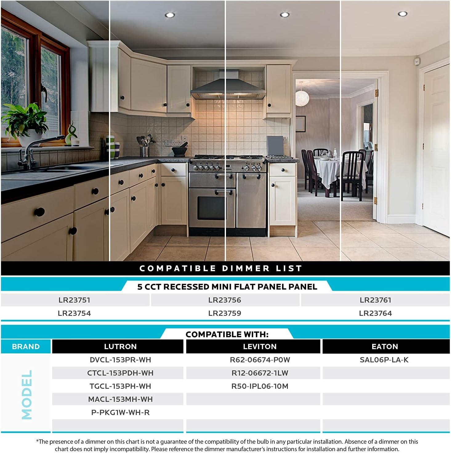 3'' Selectable Color Temperature Dimmable Air-Tight IC Rated LED Canless Recessed Lighting Kit