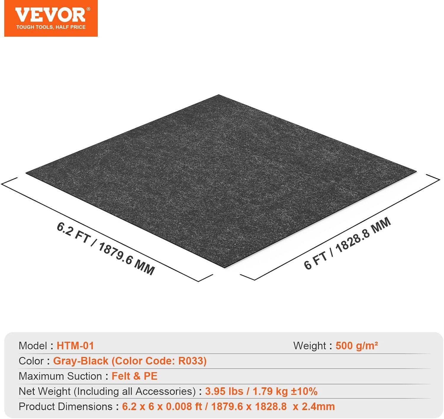 VEVOR 74 x 72 Inch Hot Tub Mat, Extra Large Inflatable Hot Tub Pad, Waterproof Slip-Proof Backing, Absorbent Spa Pool Ground Base Flooring Protector Mat Reusable Outdoor & Indoor, Also for Car Repair