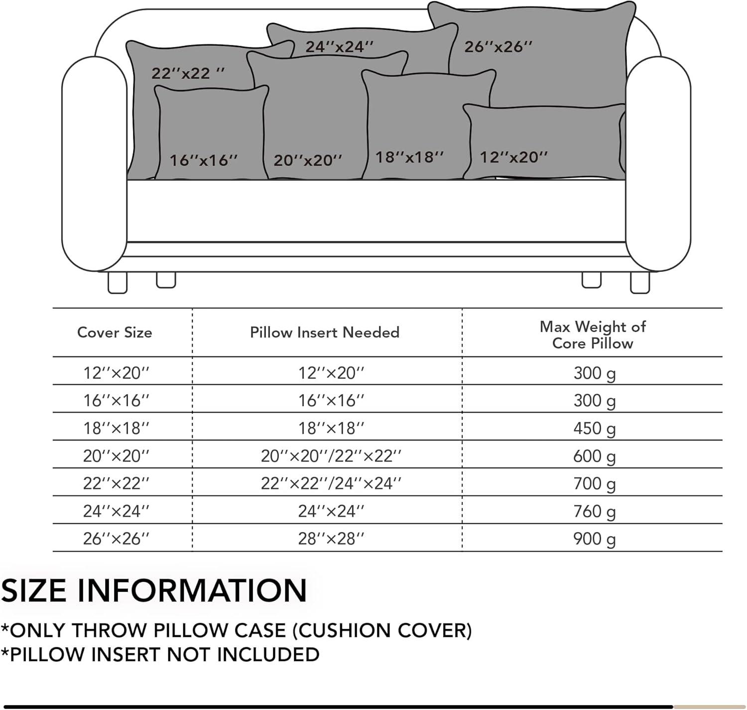 Deconovo Decorative Throw Pillow Covers - Set of 4 Soft Linen Cushion Covers, 20x20 Inch, Green & Machine Washable Pillowcases for Sofa, Bedroom, Living Room Décor, Beige