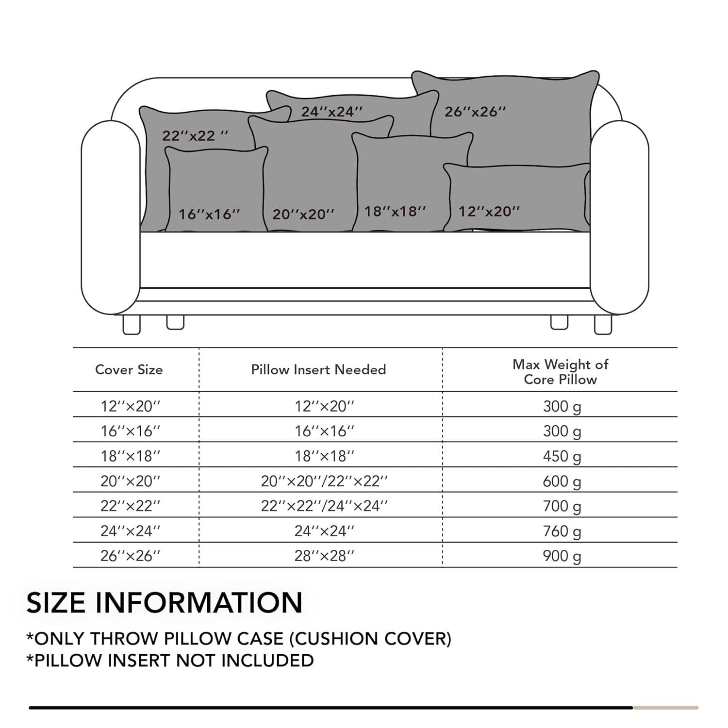 Deconovo Decorative Throw Pillow Covers - Set of 4 Soft Linen Cushion Covers, 20x20 Inch, Green & Machine Washable Pillowcases for Sofa, Bedroom, Living Room Décor, Beige