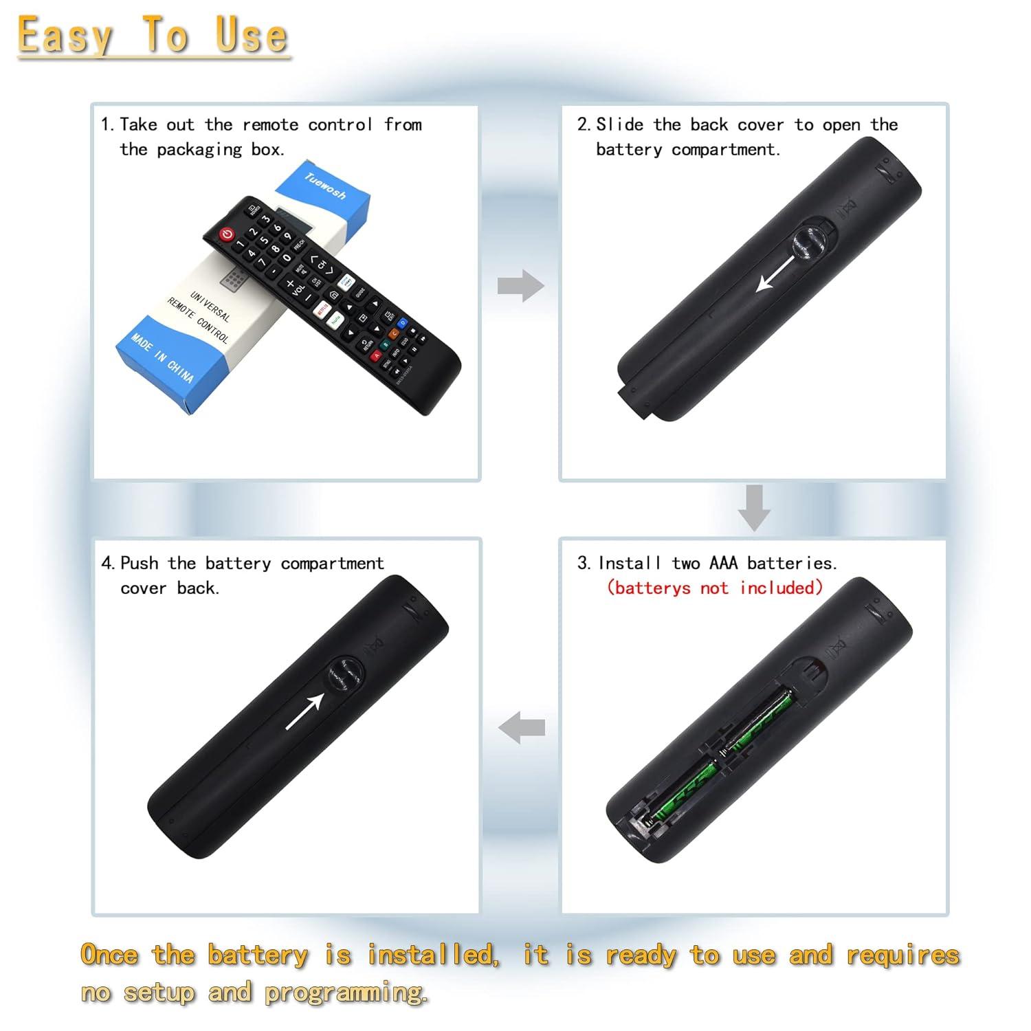 (Pack of 2)ZOUYUE Universal Remote for All Samsung TV,Compatible for All Samsung Smart TV LED LCD HD TV