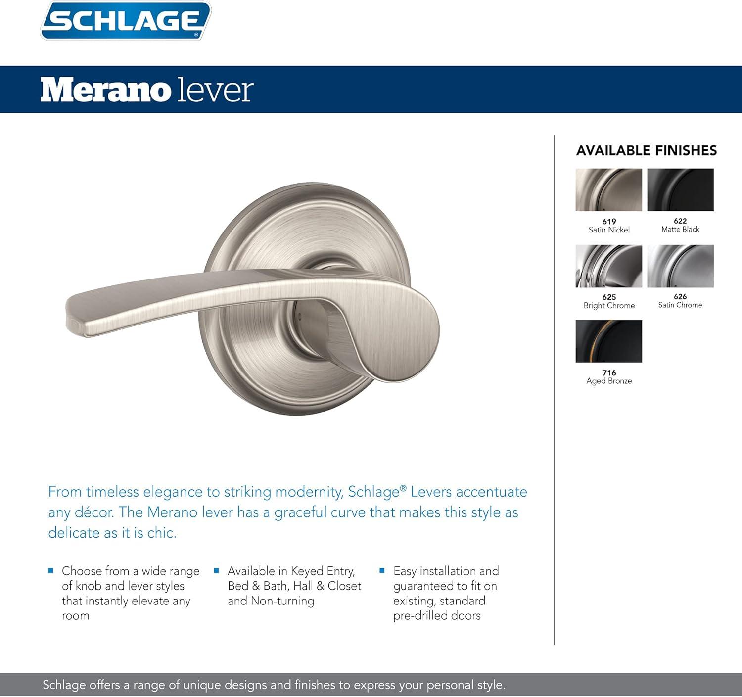 Merano Lever Non-Turning Lock