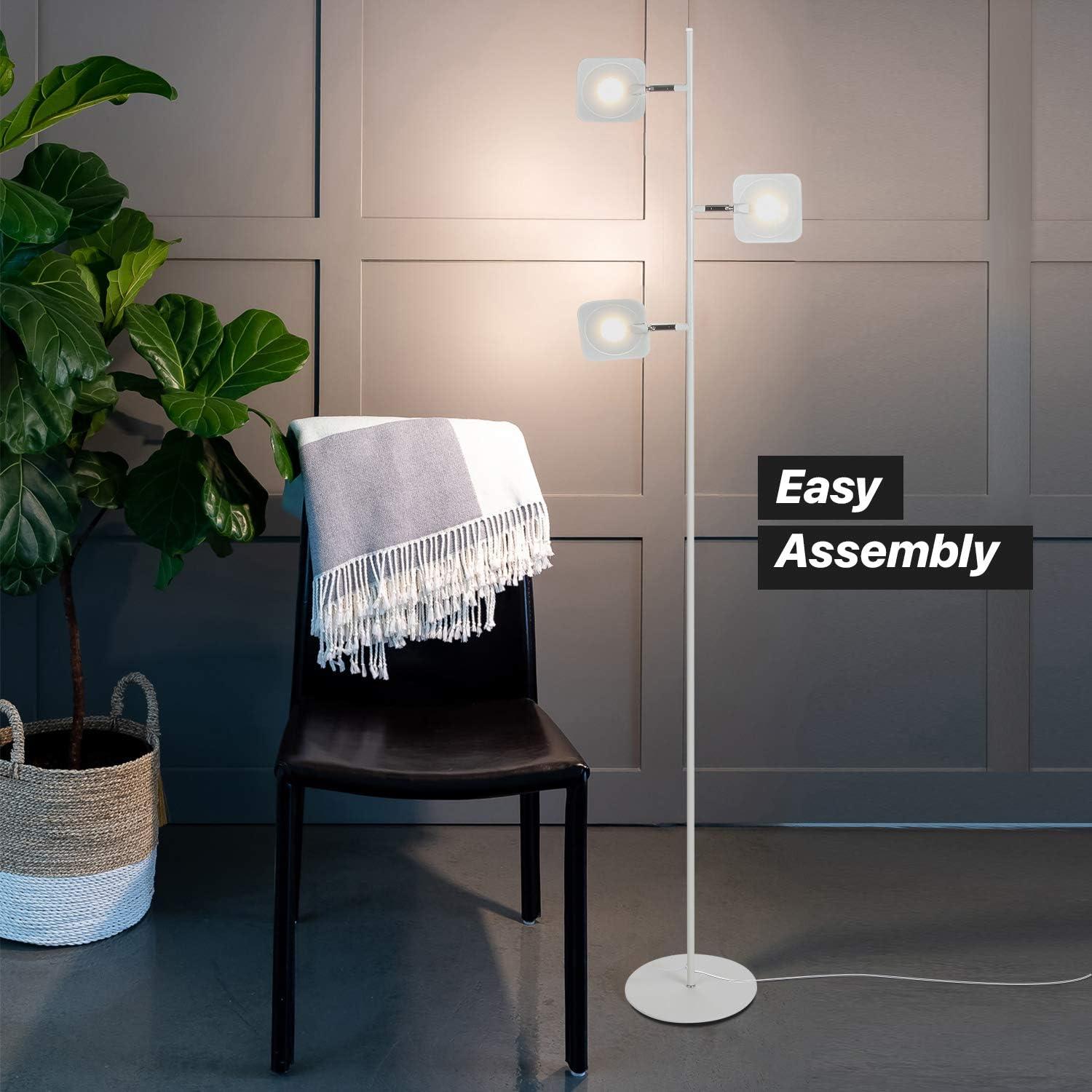 Brightech Tree Modern Dimmable (Includes LED Light Bulb) Tree Floor Lamp Matte White