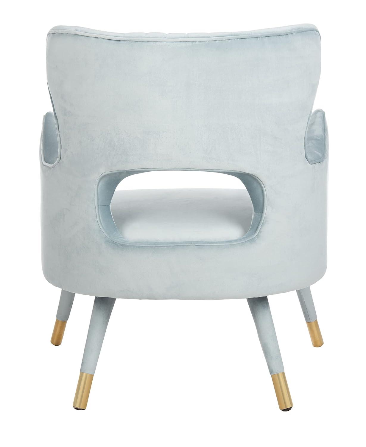 Blair Wingback Accent Chair - ACH4504 - Slate Blue/Gold - Safavieh