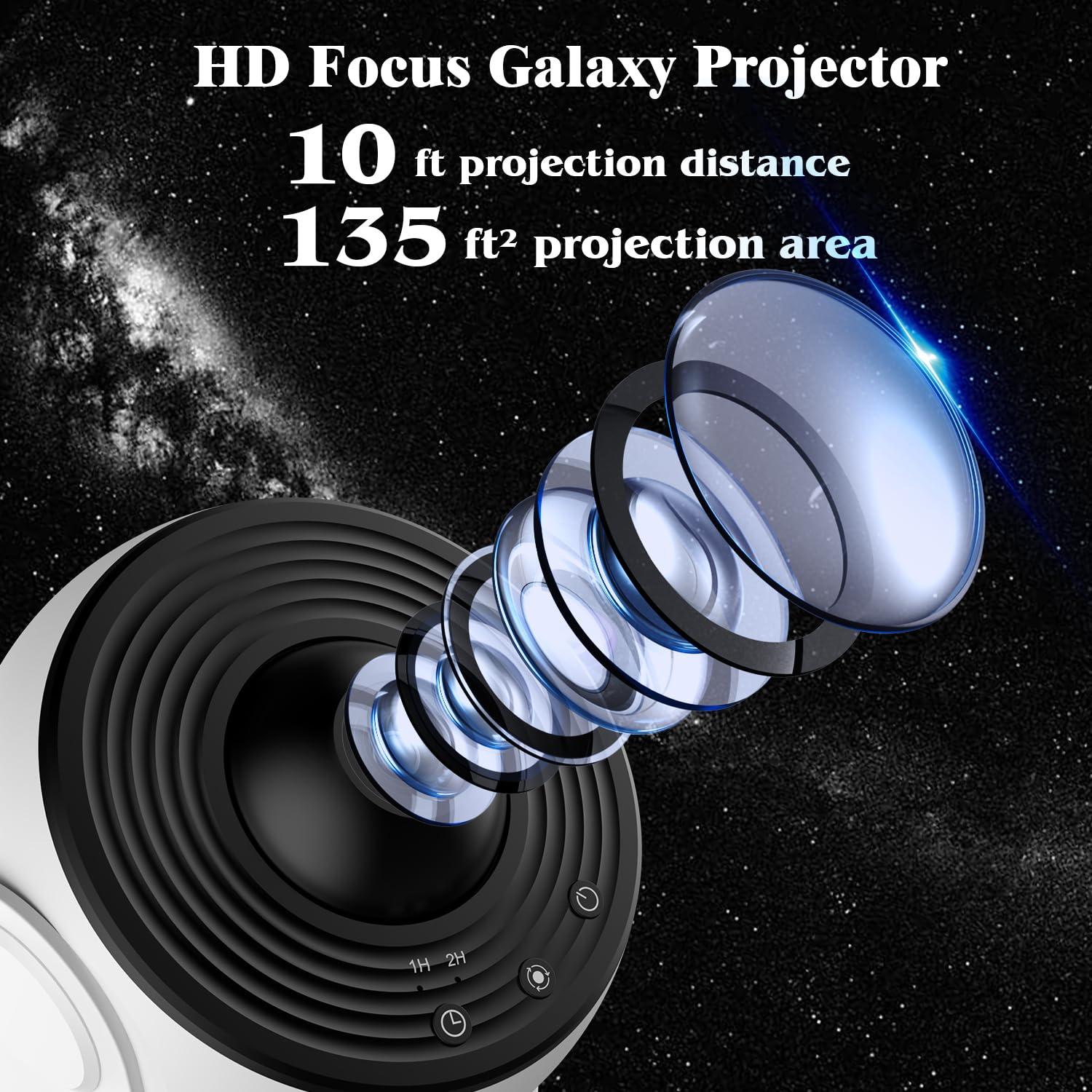 Planetarium Galaxy Star Projector for Bedroom Decor, 12 in 1 360° Rotating Nebula Projector Lamp, Timed Starry Night Light Projector for Kids,Home Theater, Ceiling, Room Decoration