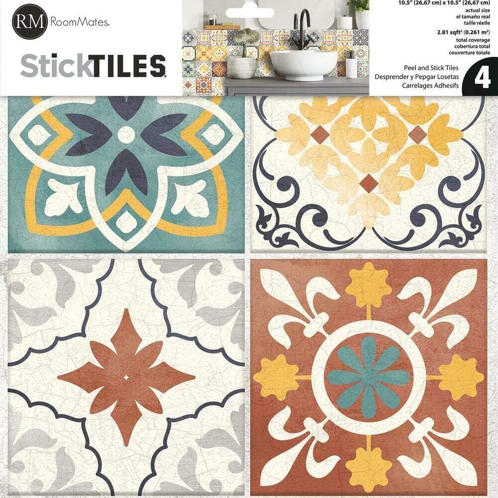 10.5'' W x 10.5'' L PVC Peel and Stick Field Tile