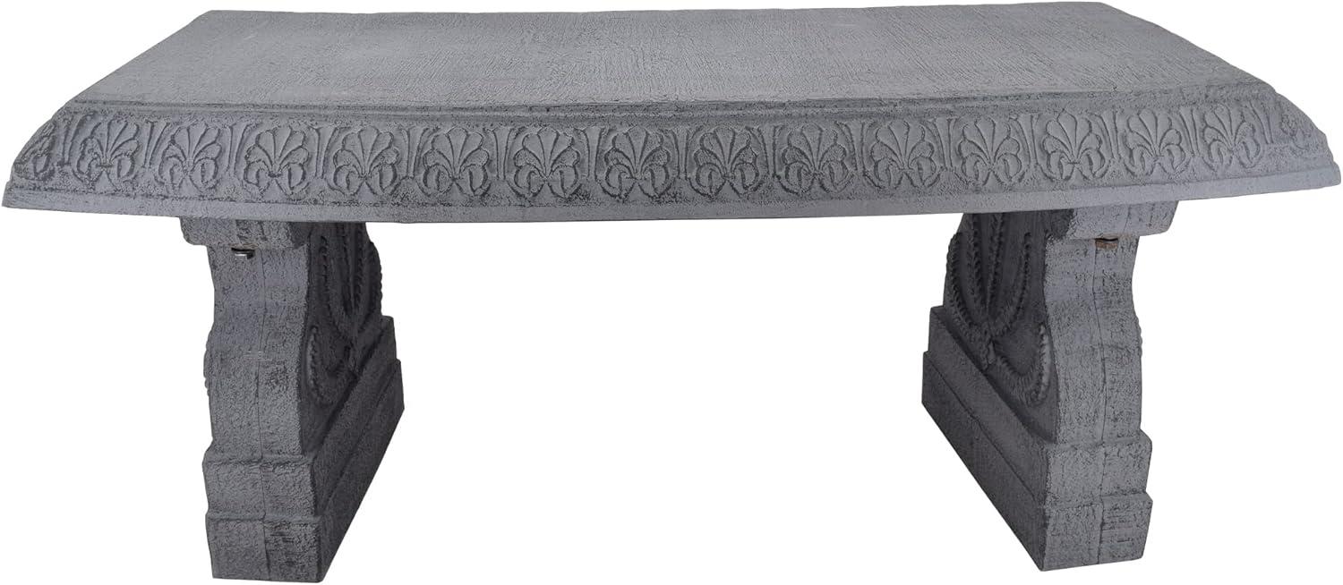 Gray Fiberclay Weather Resistant Outdoor Garden Bench