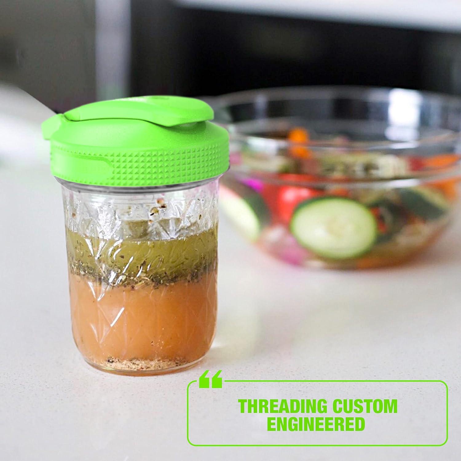 Masontops Multi Top - 2PK - Small Mouth Mason Jar Lids with Pour Spout and Flip Cap – Sip, Pour, Store & More - Jar Not Included