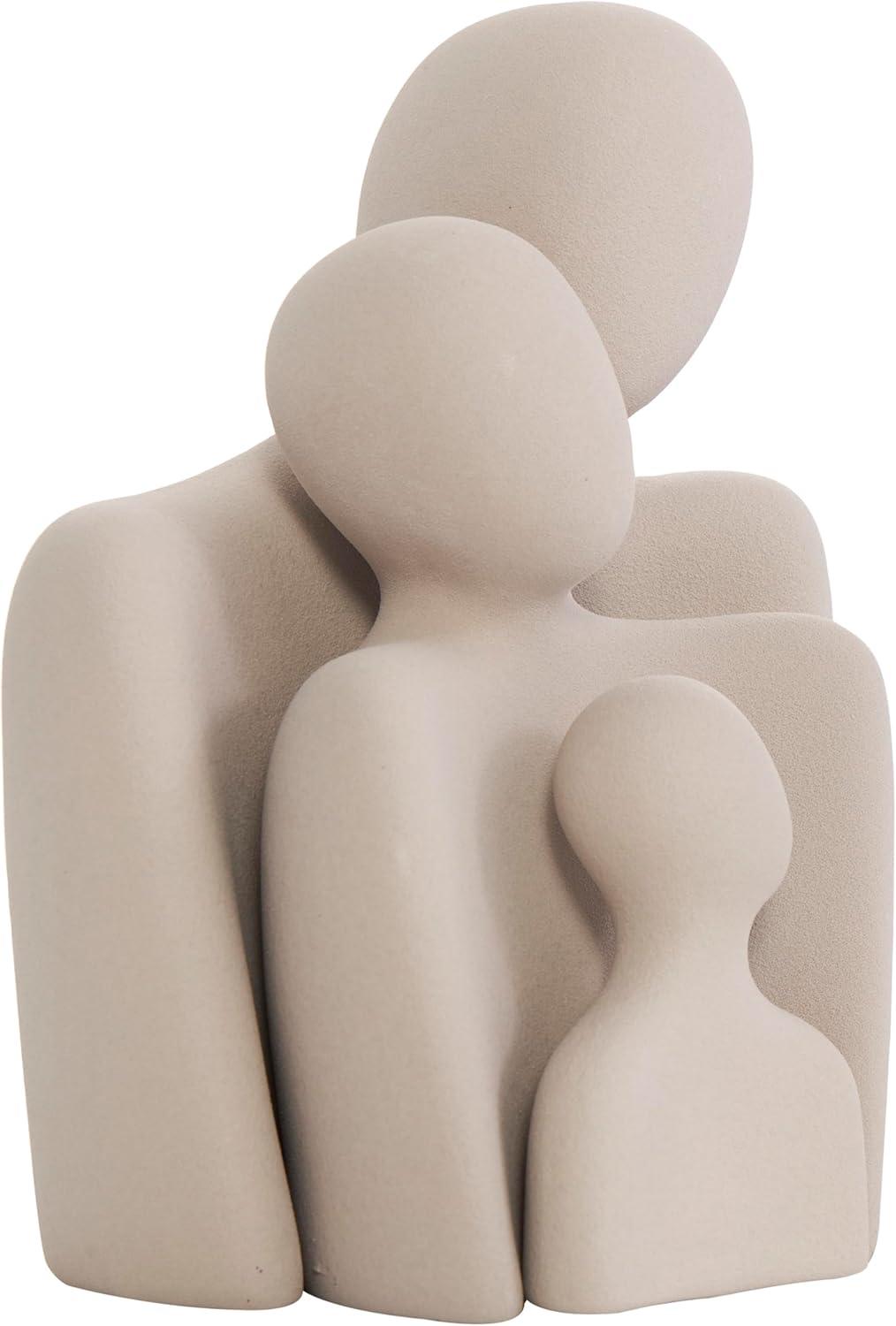 Brayden Studio® Buncie Ceramic Nesting Family People Decorative Cream Sculpture Set