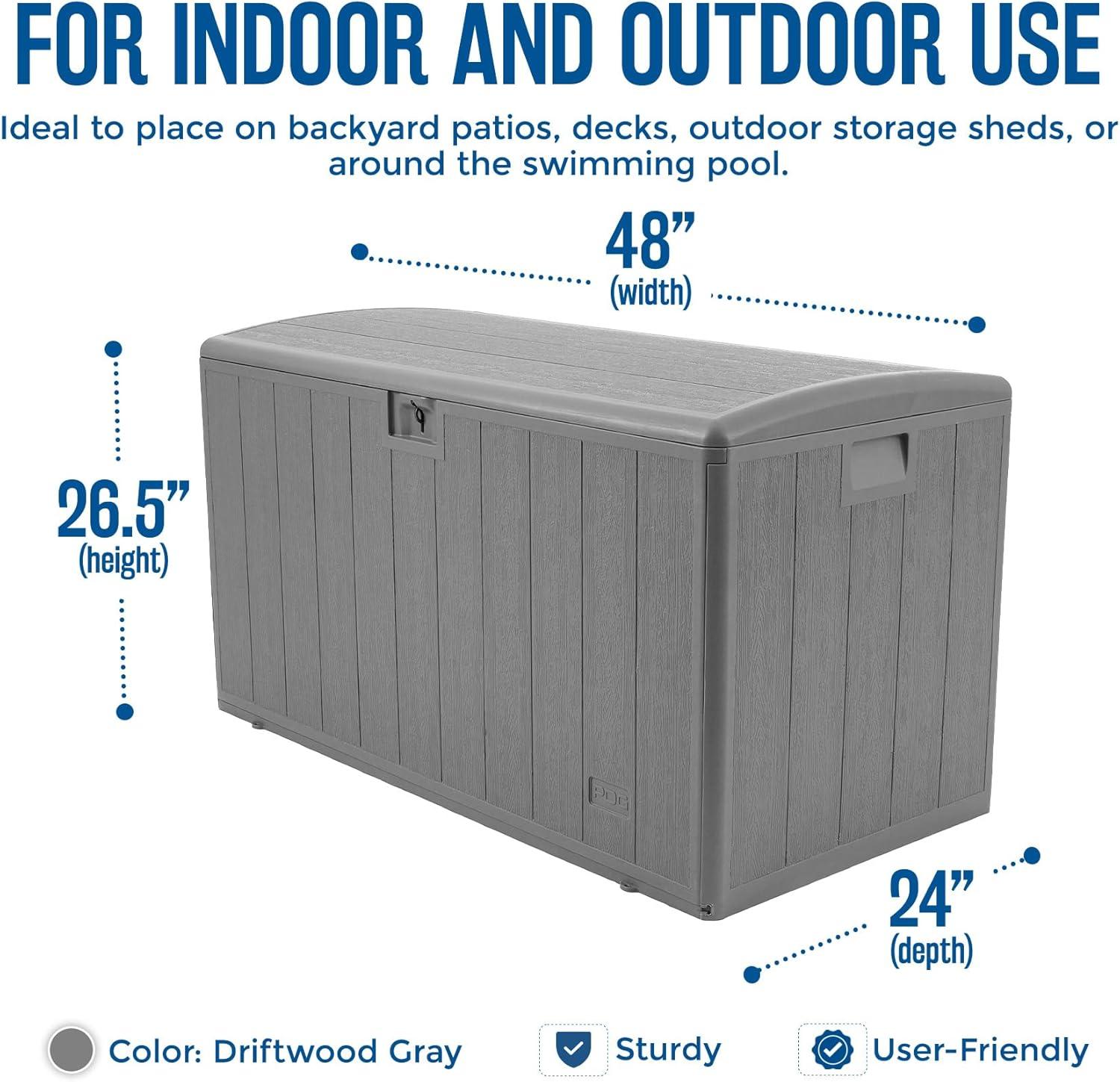 Plastic Development Group Plastic Development Group 48'' W 105 Gallons Water Resistant Resin Deck Box
