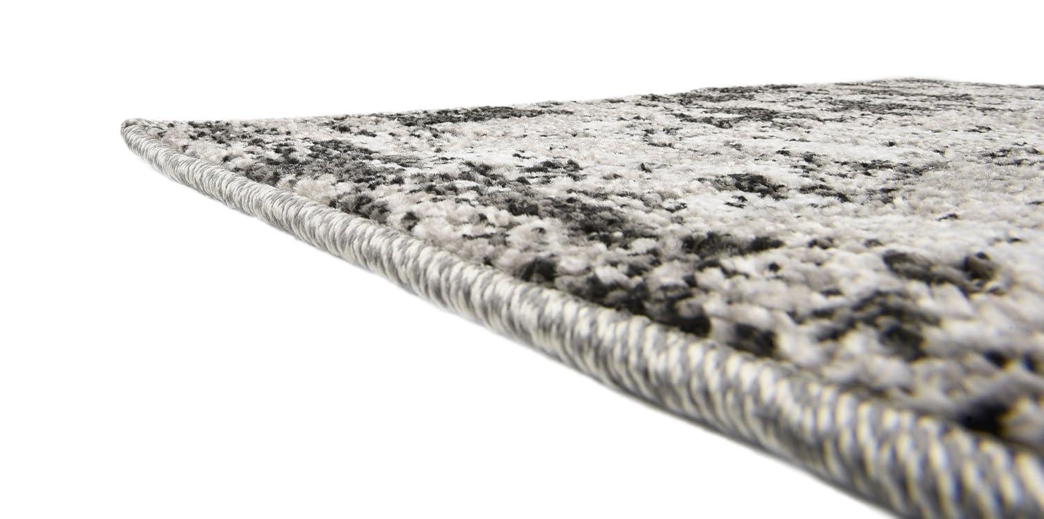 Unique Loom 2' 0 x 6' 1 Runner Light Gray Outdoor Botanical Manchester Area Rug