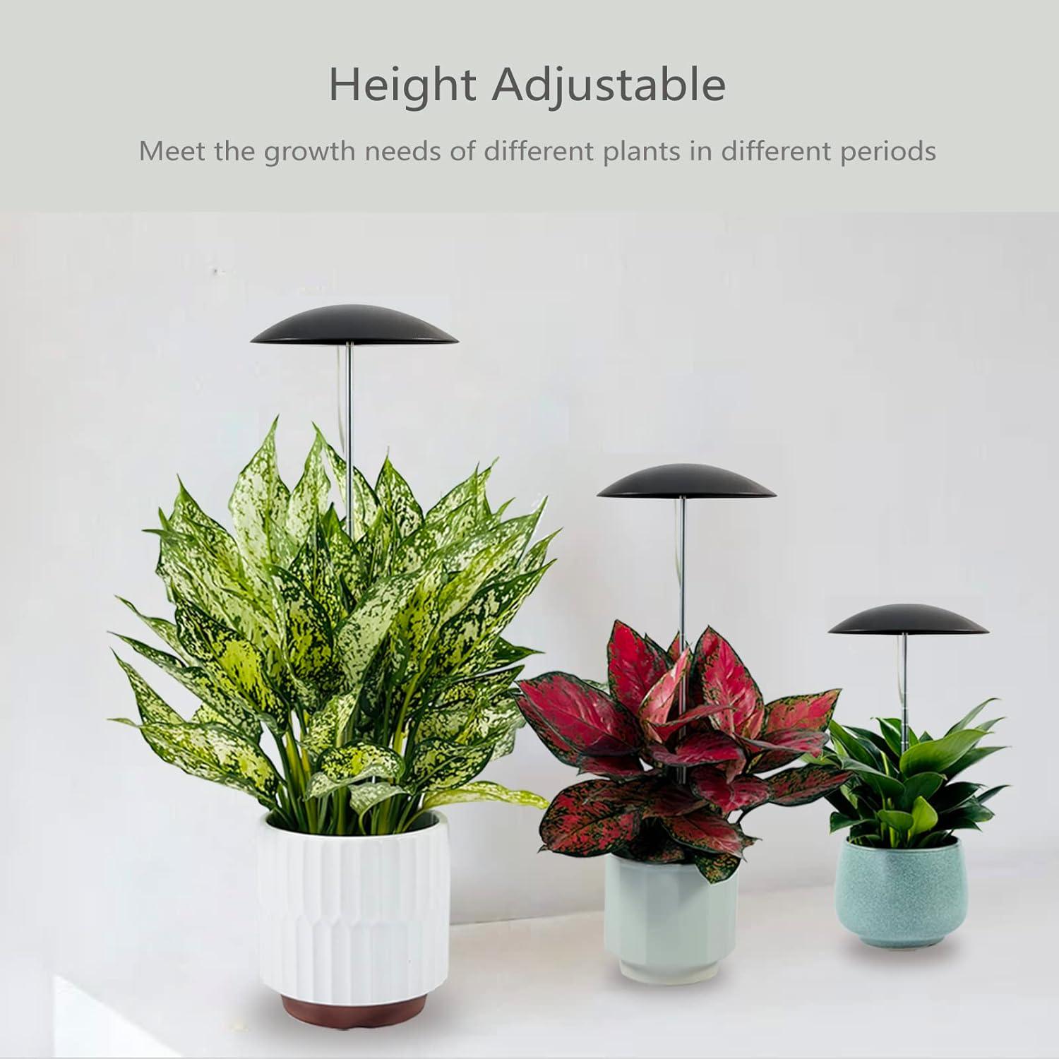 Witsanlex Smart LED Grow Lights for Indoor Plants, Full Spectrum, Sun Mode Auto Dimming, Daily Auto on/off Timer, Height Adjustable