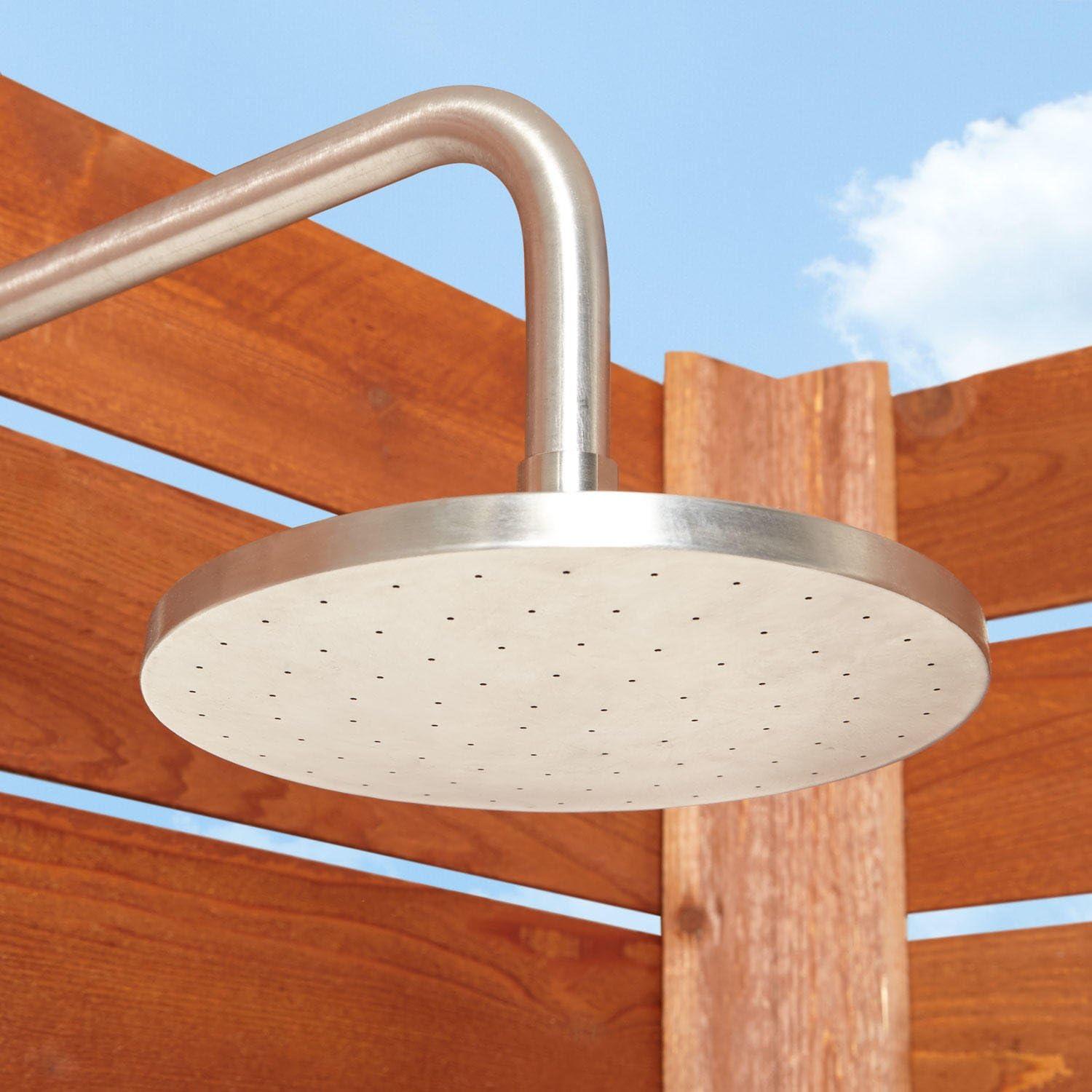 Stainless Steel Wall Mounted Outdoor Shower with Round Head