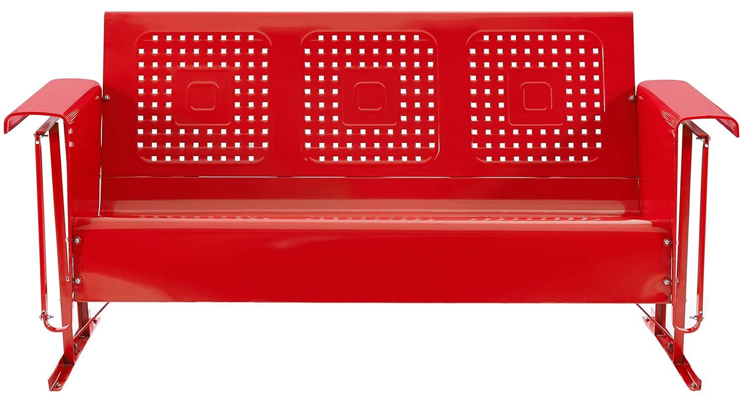 Crosley Bates Outdoor Sofa Glider Bright Red