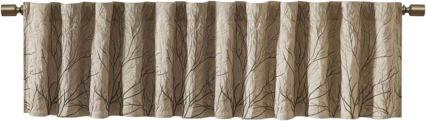 Andora Faux Silk Embroidered Window Valance