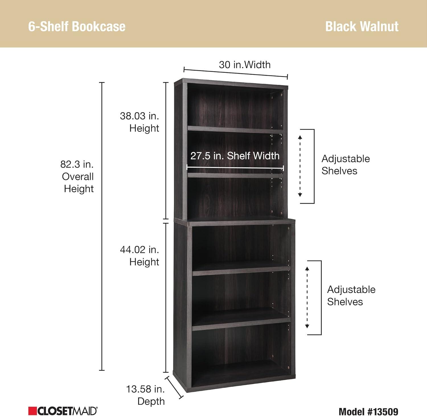 Decorative 82.3" H x 30" W Standard Bookcase