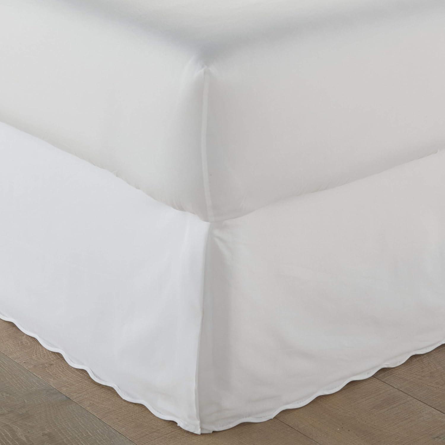 Stone Cottage Bedding Stripe Stone Cottage Solid Scalloped Cotton Bedskirt
