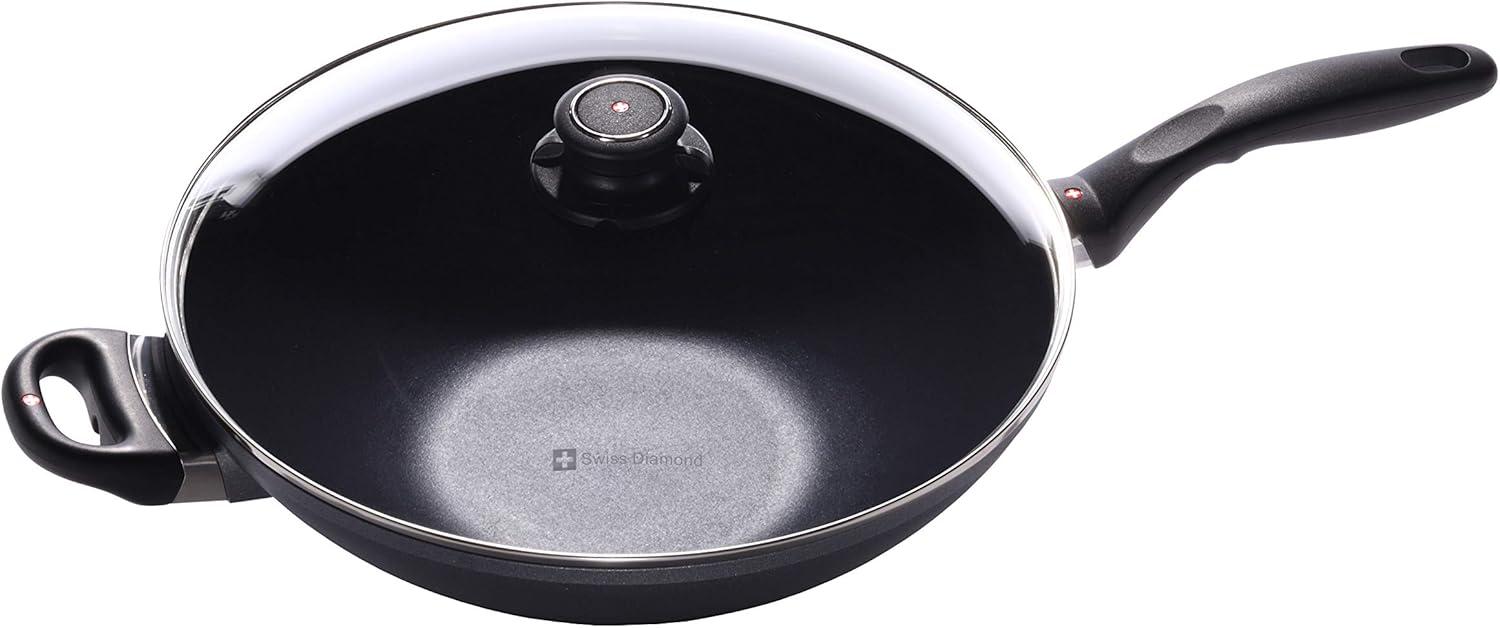 Swiss Diamond 12.5" (32cm) Aluminum Nonstick Wok w/Lid | HD Classic