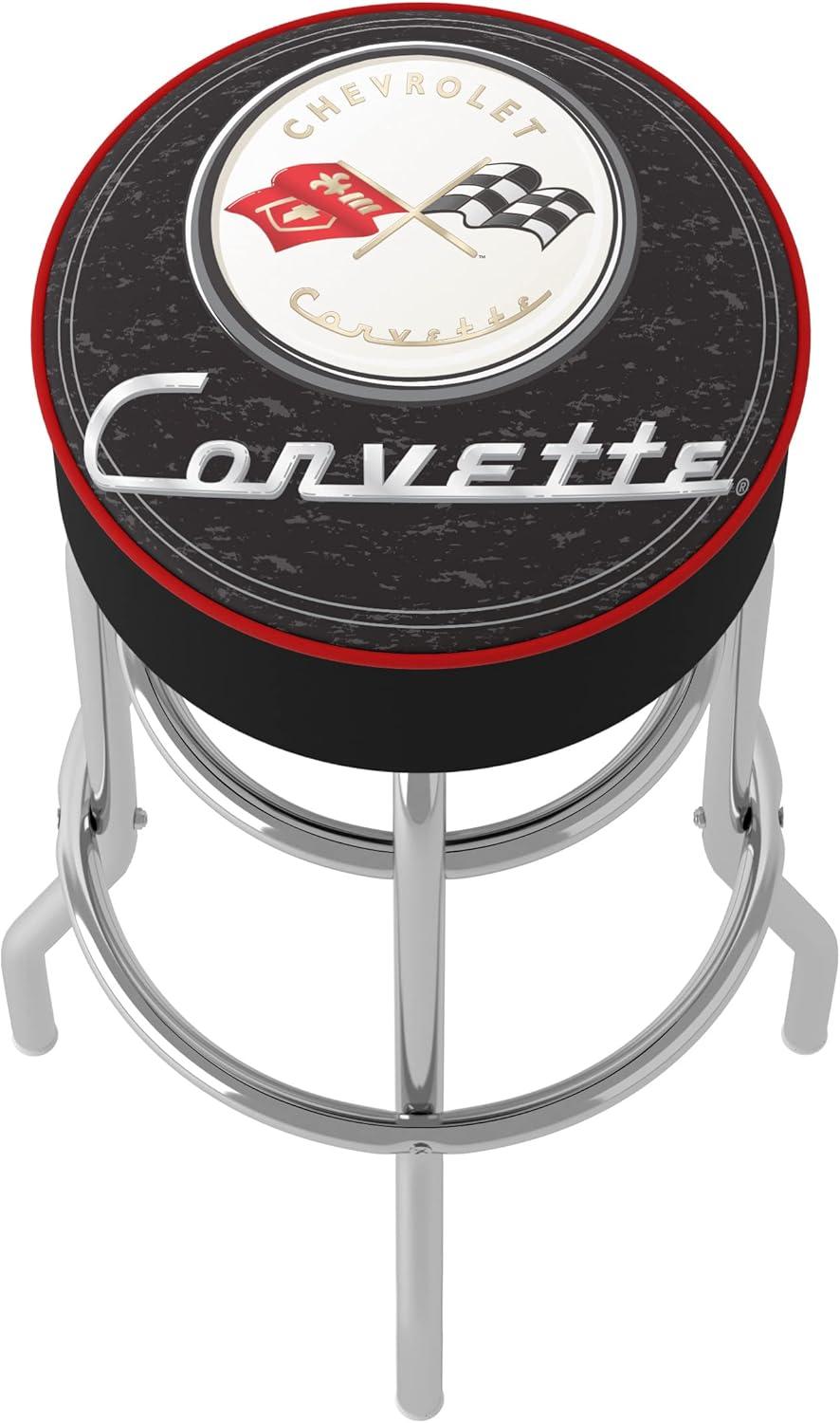 Trademark Global Swivel Upholstered Counter Stool with Metal Frame