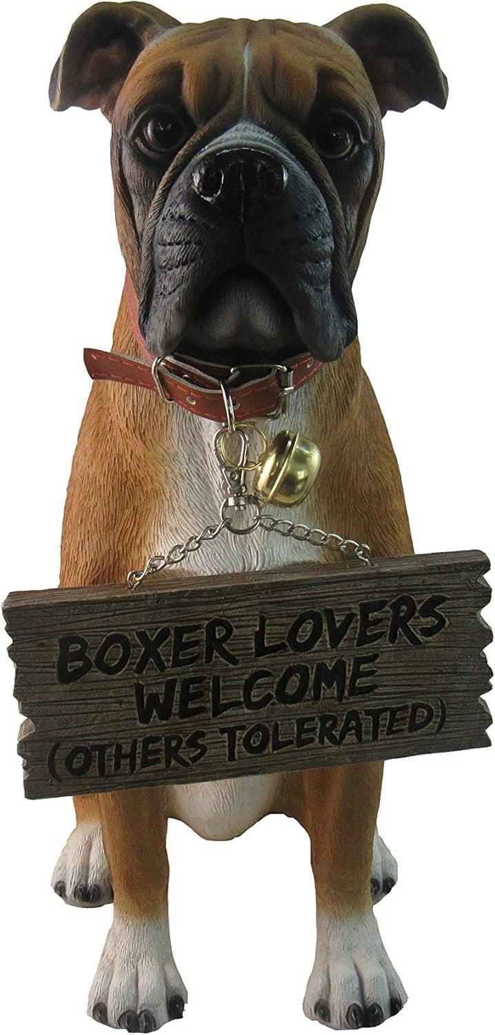 DWK CORP World Of Wonders "Tyson" The Boxer Dog Garden Welcome Statue