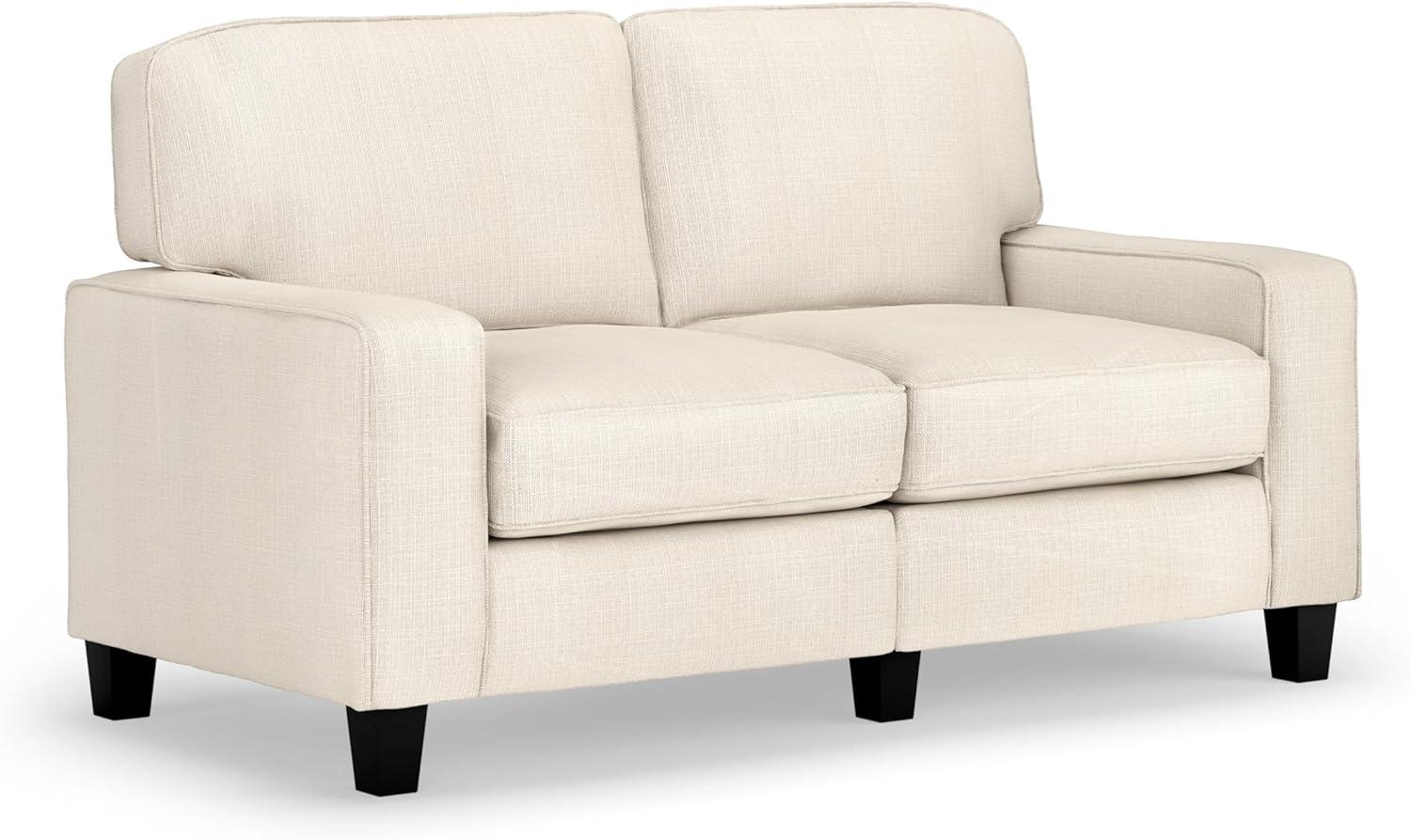 Serta Palisades 61" Track Arm Sofa, Easy Care Fabric, Soft Pillow Back, Pocket Coil Seat Cushions