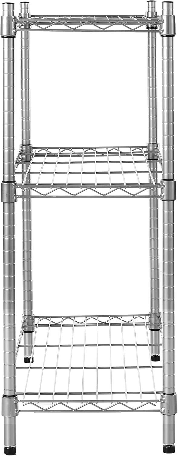 36'' Silver Adjustable Steel Wire Shelving Unit