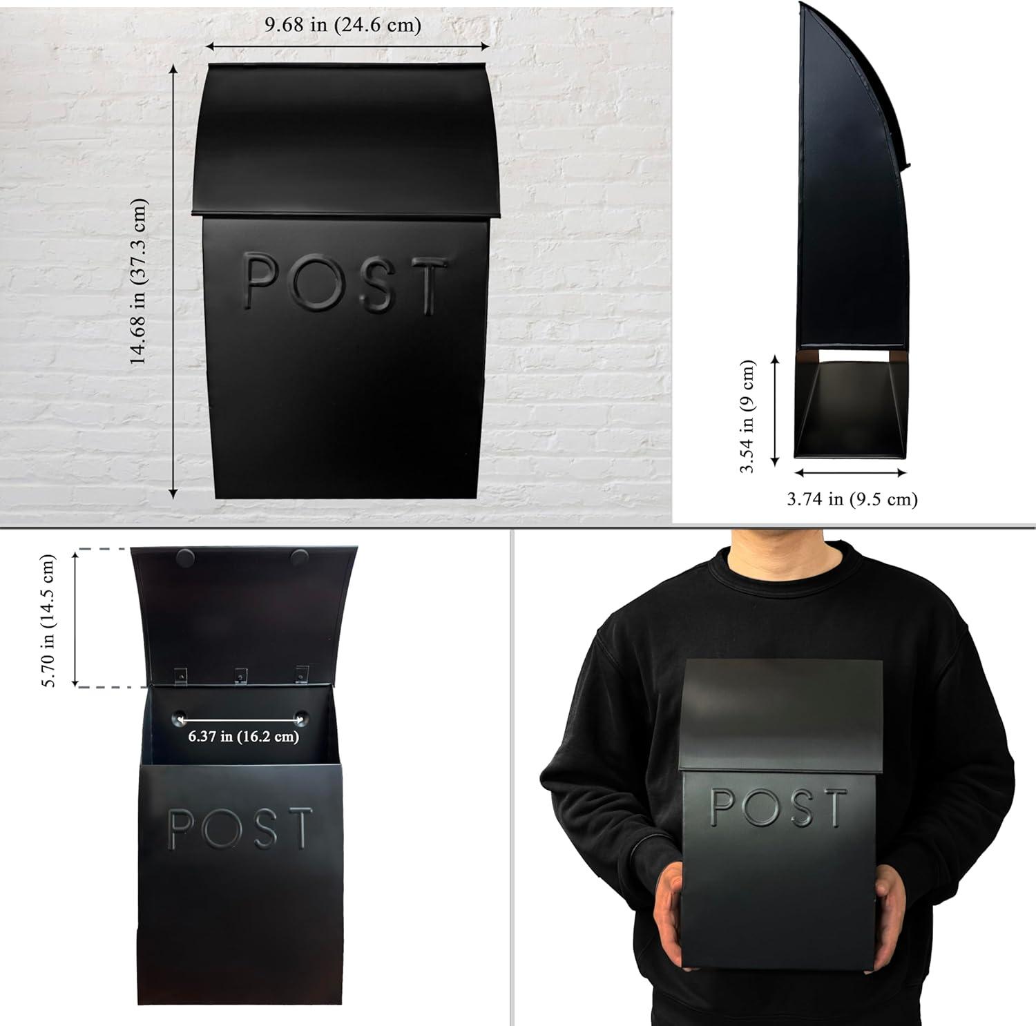 NACH Milano Pointed Post Wall Mounted Mailbox