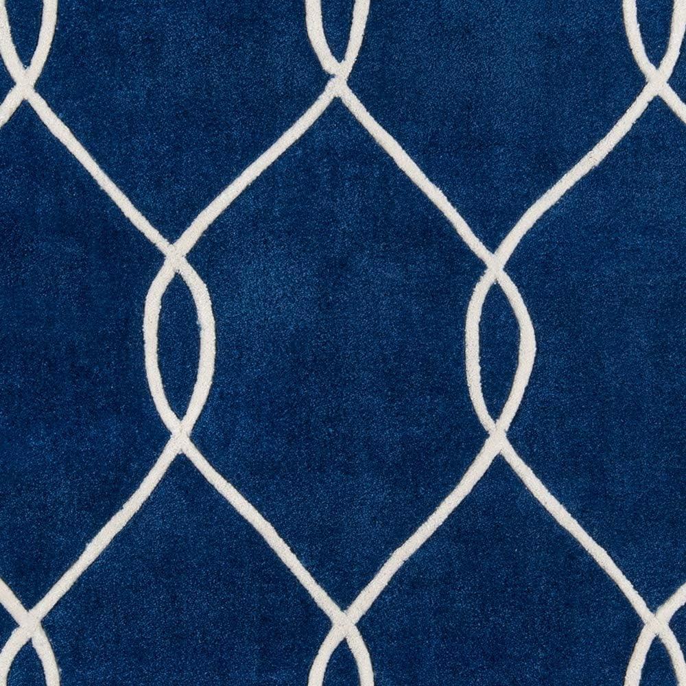 Momeni Rugs Bliss Collection, Hand Carved & Tufted Contemporary Area Rug, 3'6" x 5'6", Navy Blue