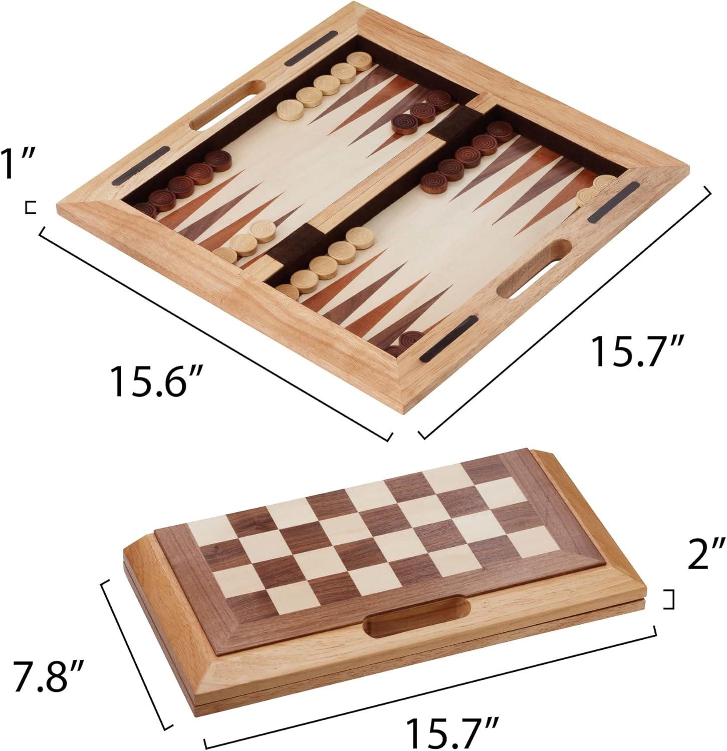 Phantoscope Classics Dutchman 3-In-1 Combo Folding Board Game Set