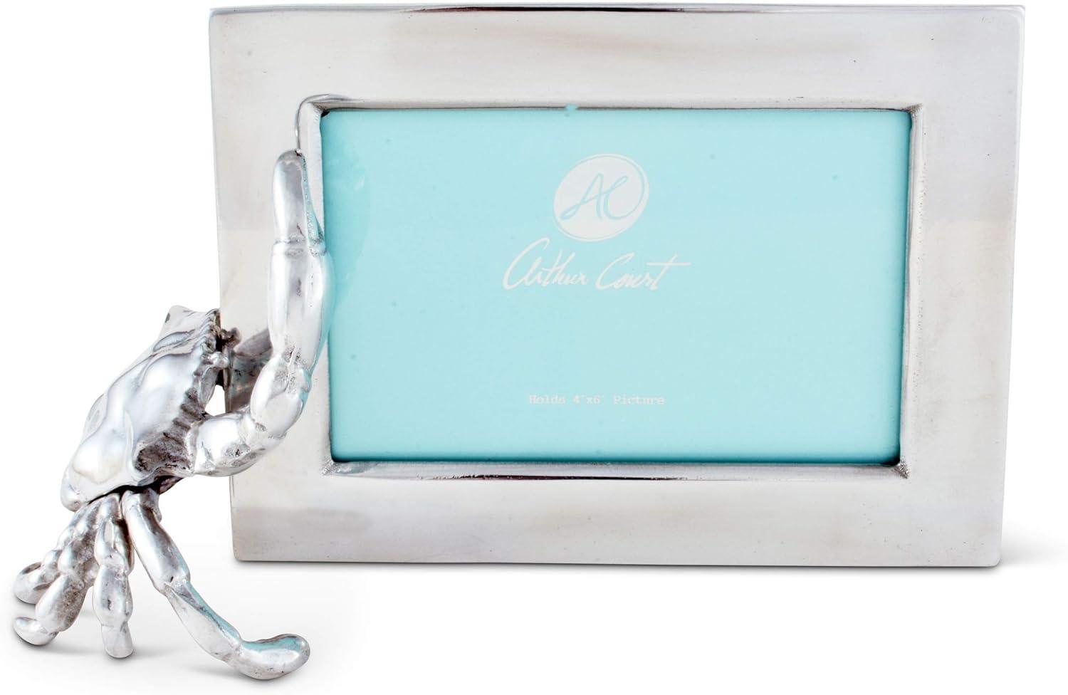 Arthur Court Designs Coastal Silver Metal Embossed Picture Frame