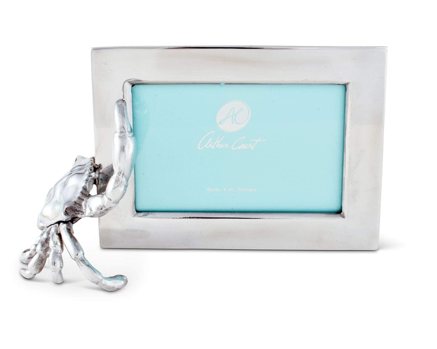 Arthur Court Designs Coastal Silver Metal Embossed Picture Frame