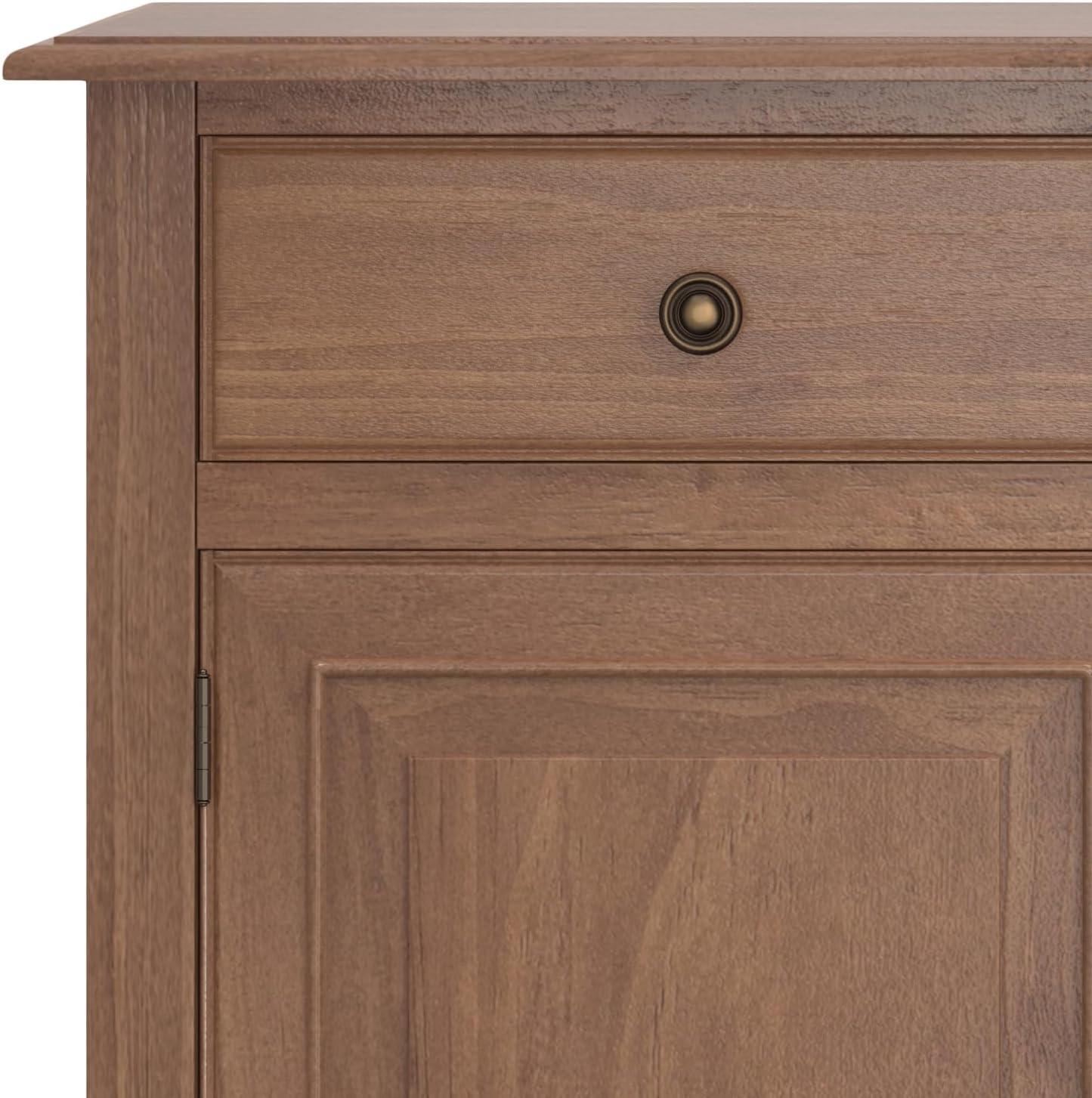 Simpli Home Connaught Solid Wood 2 - Door Accent Cabinet Entryway Storage Cabinet