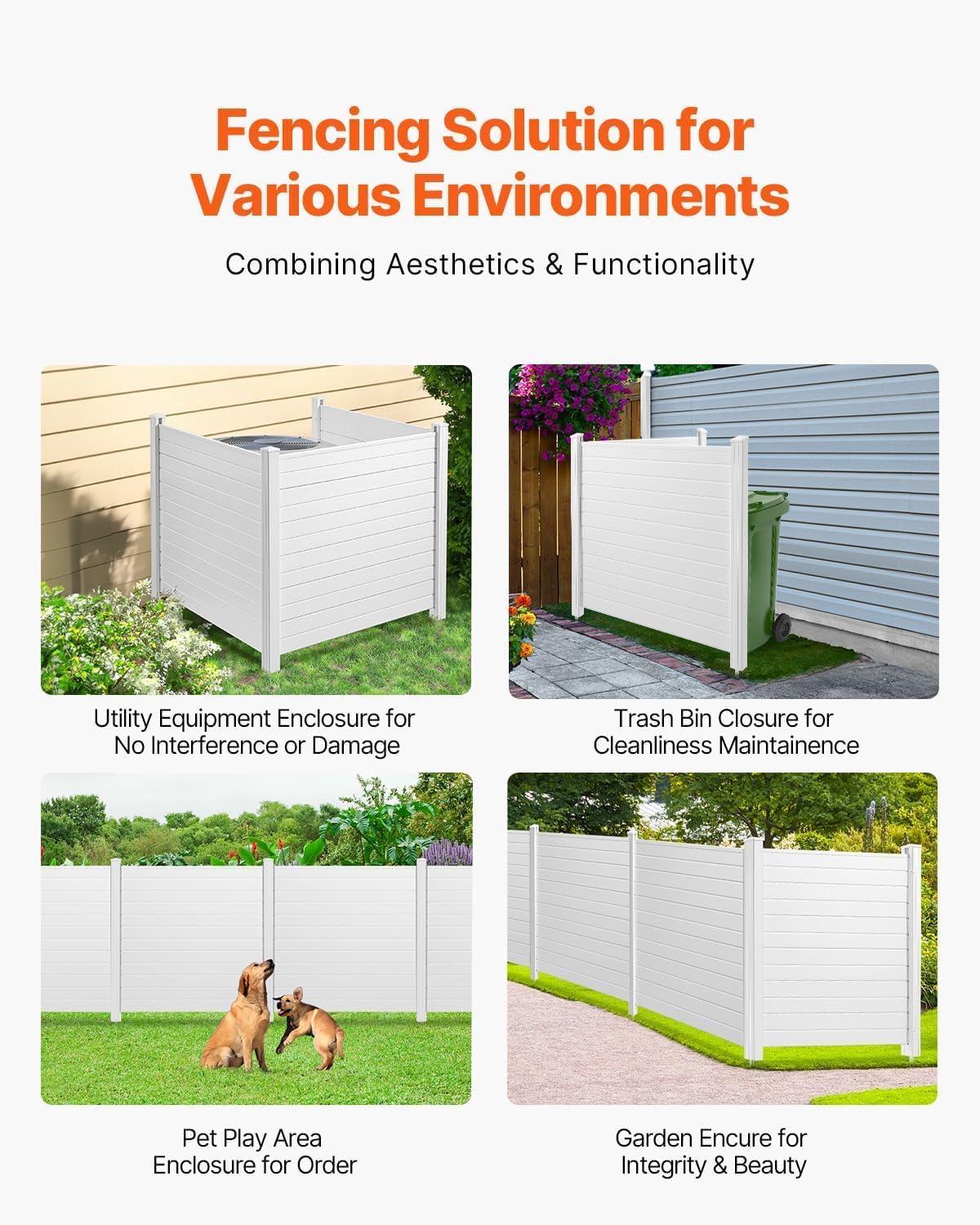 VEVOR 4 ft. H x 4 ft. W Outdoor Privacy Screens 2 Panels