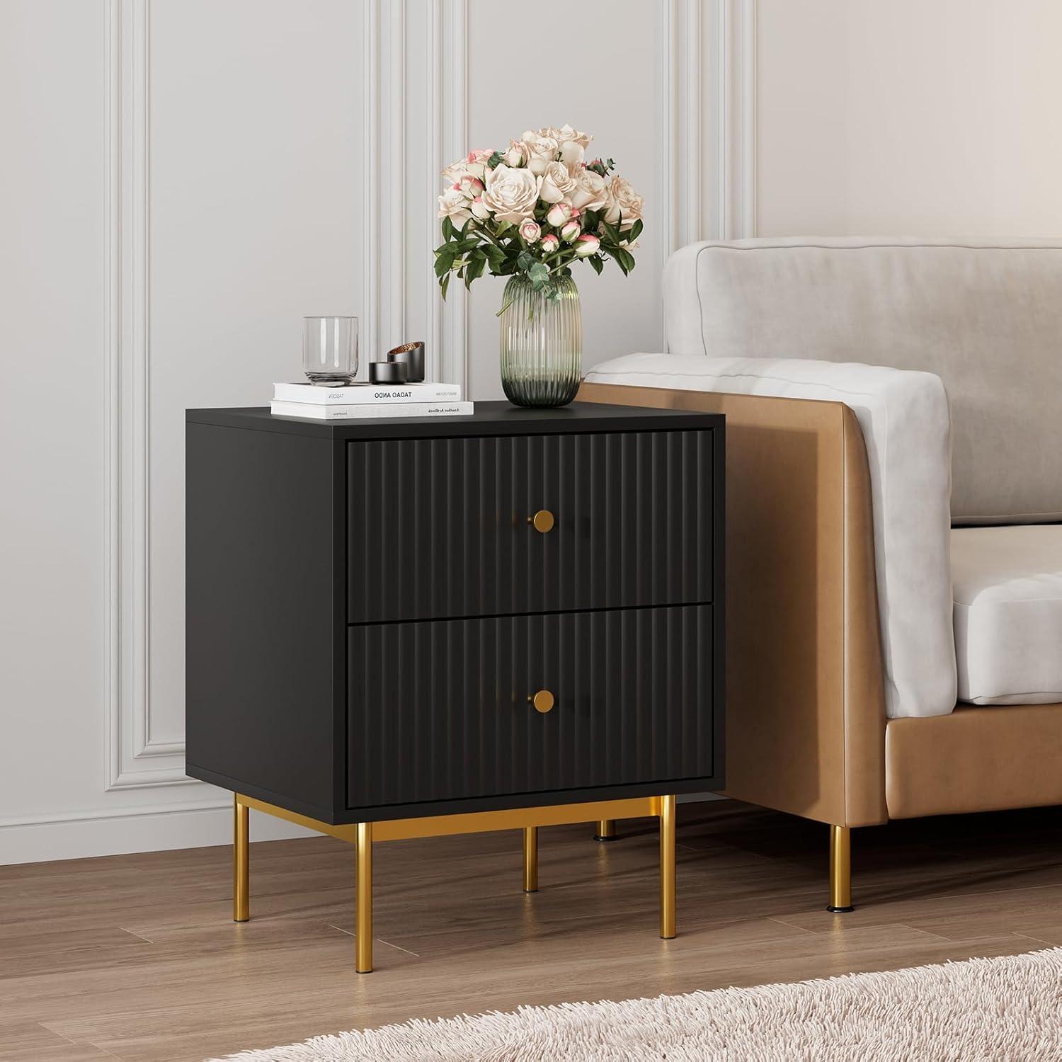 Nightstand With 2 Drawers (Set of 2)