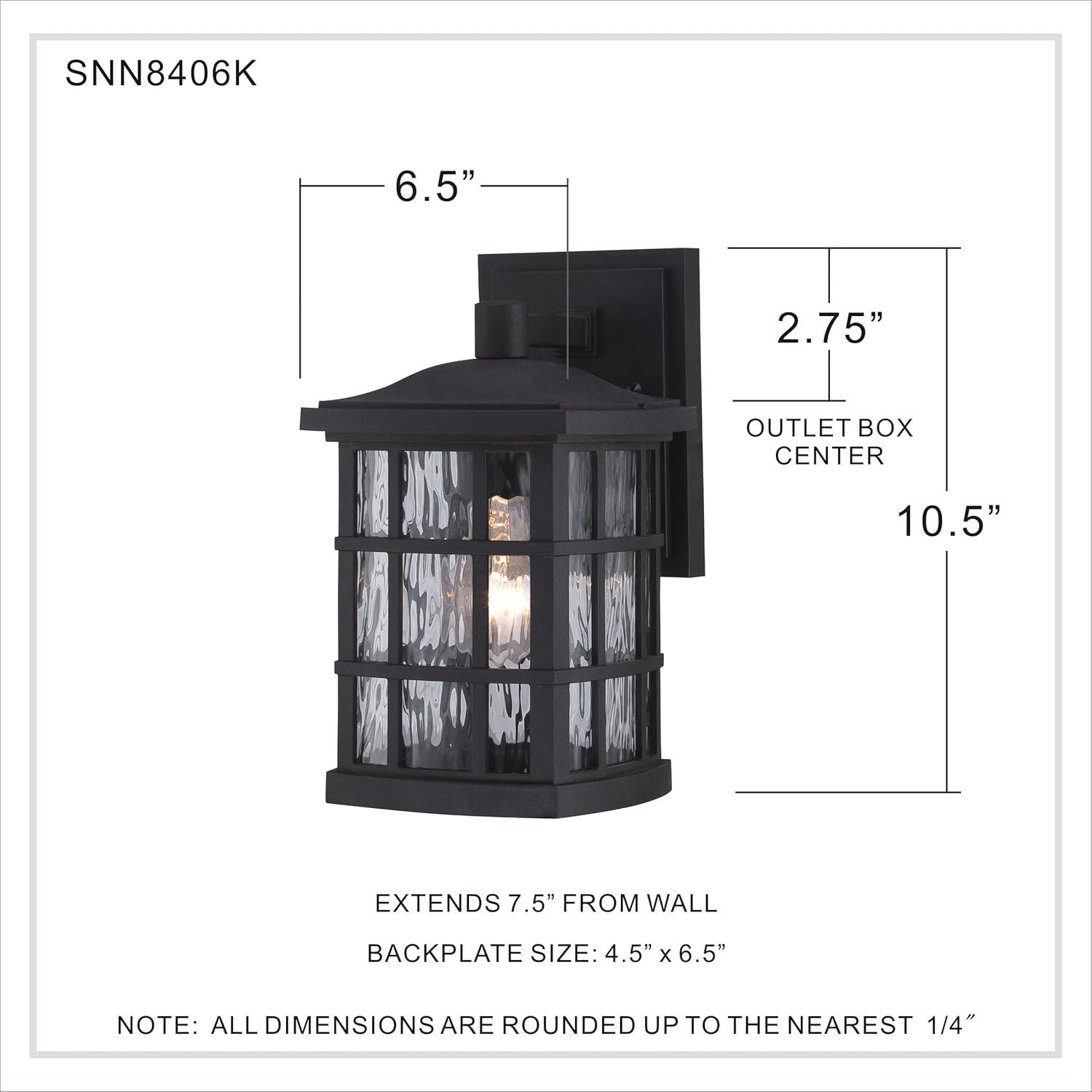 Quoizel Lighting Stonington 1 - Light Sconce in  Mystic Black