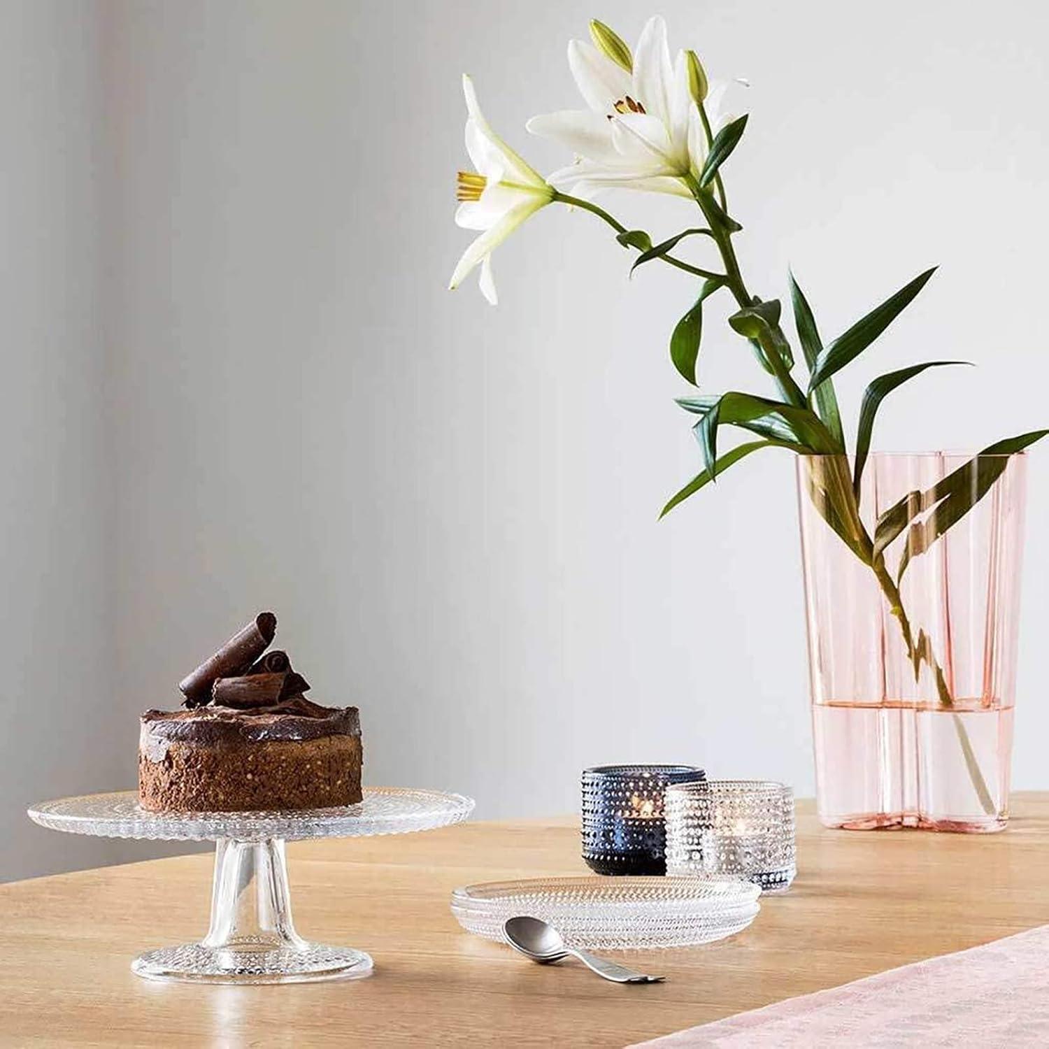 Small Clear Glass Pedestal Cake Stand