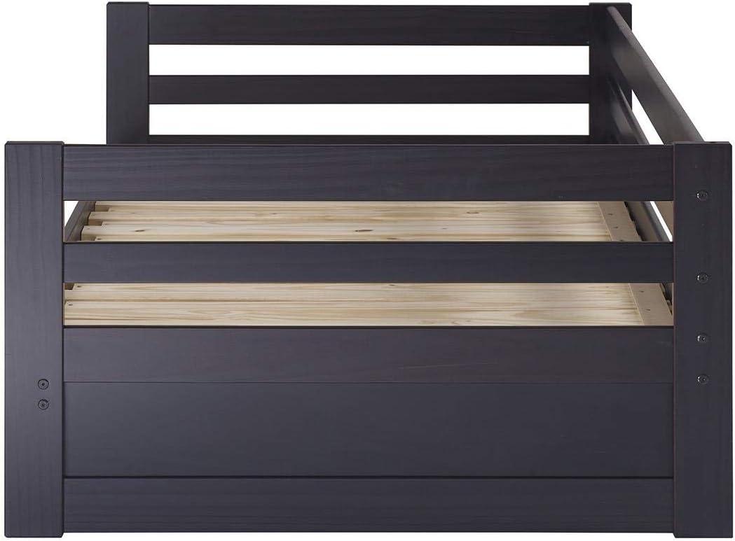 Alaterre Jasper Twin to King Extending Day Bed with Storage Drawers, Espresso