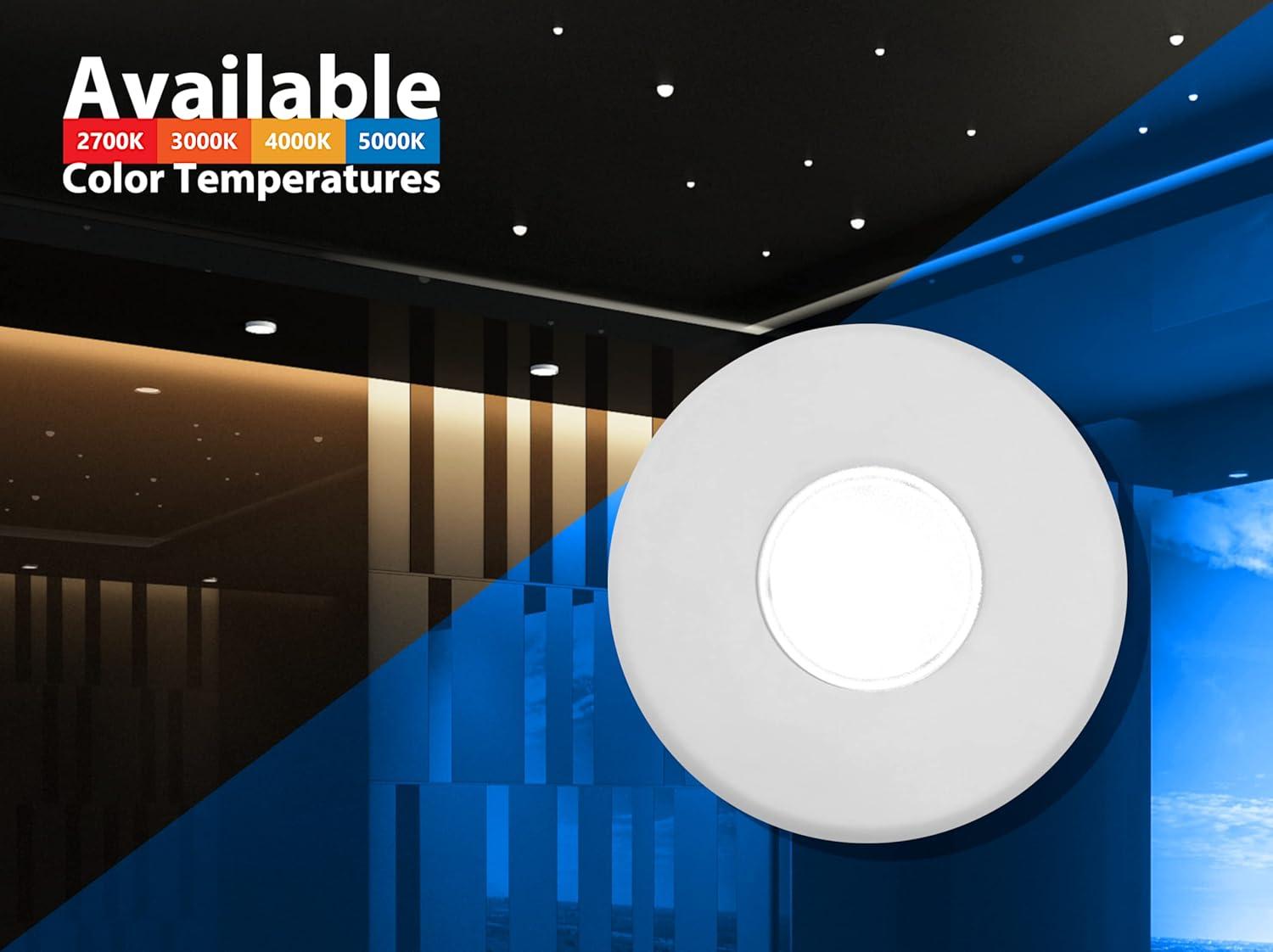NICOR Lighting DLFv3 Round 5'' Dimmable LED Canless Recessed Lighting Kit DLF301205KWH