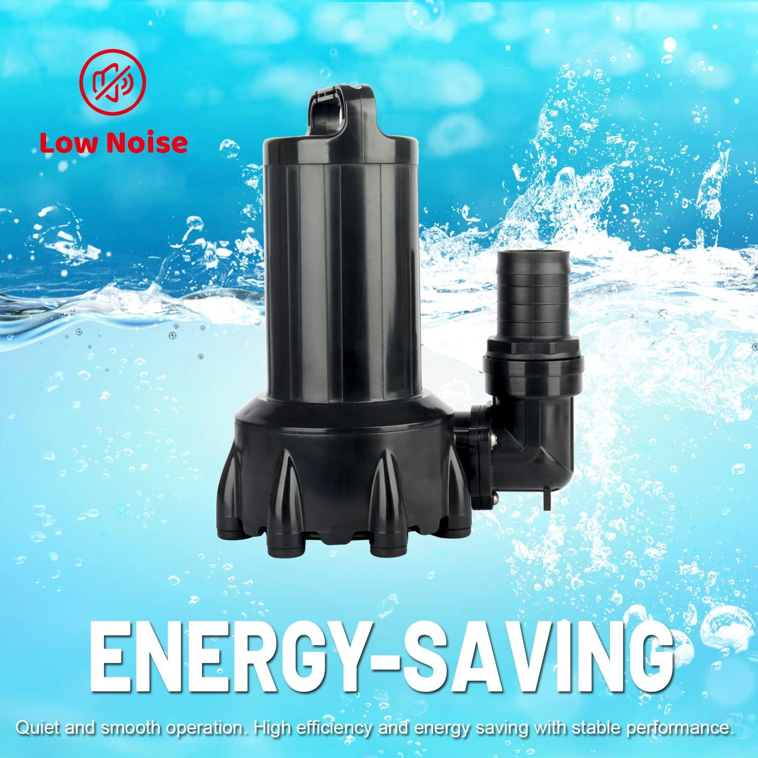 Large Black Submersible Pond Pump with Ceramic Impeller