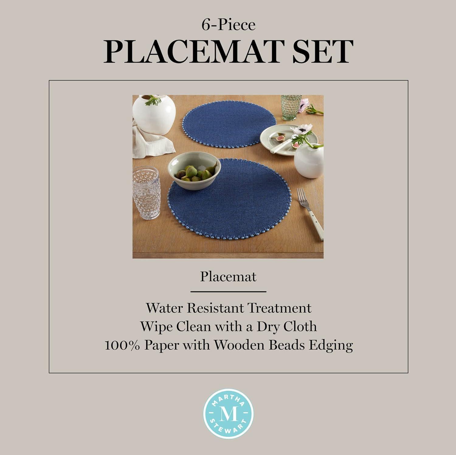 Martha Stewart Martha Stewart Woven Water Resistant Lindos Placemat (Set of 6)