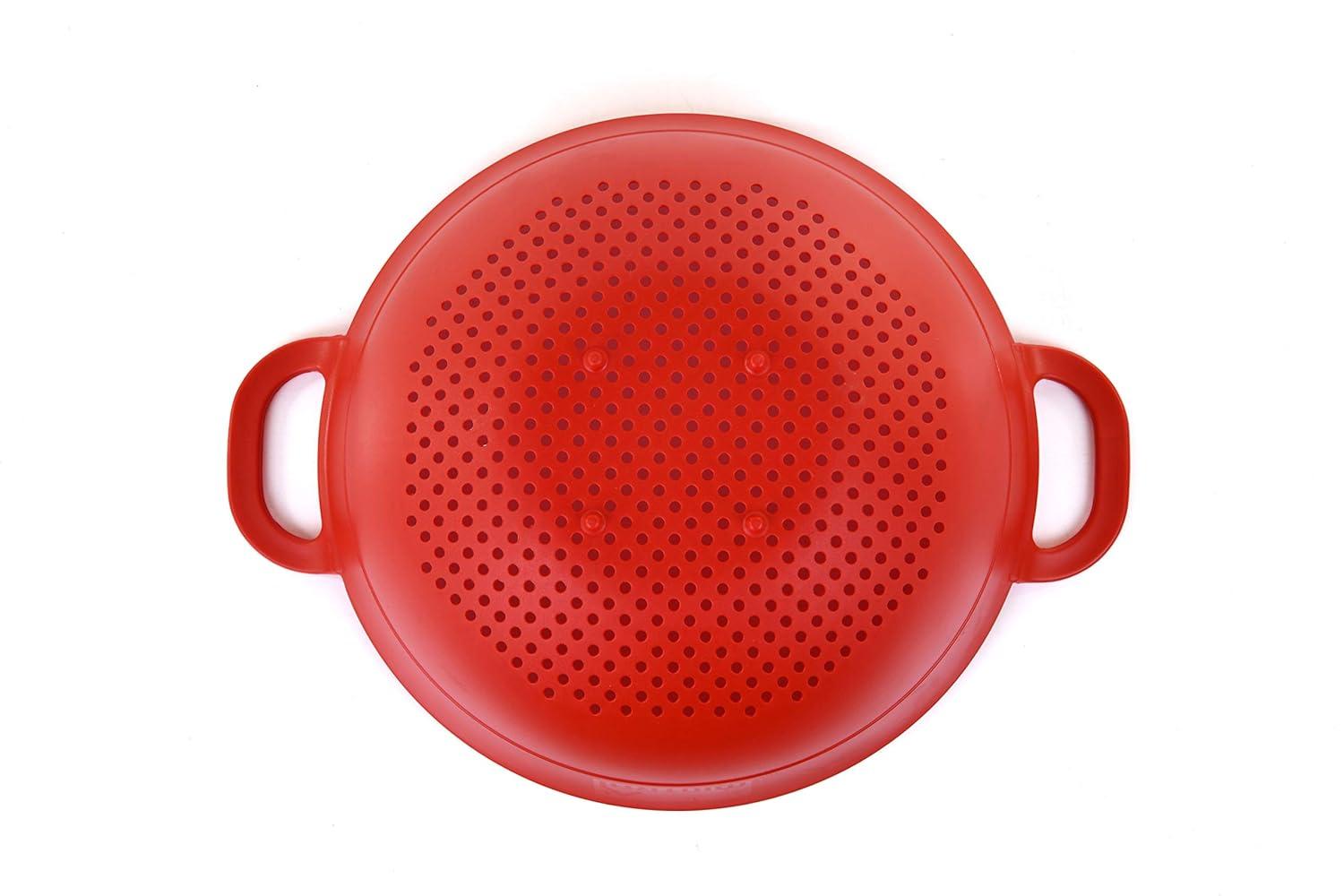 Plastic Strainer Colanders Set (3 Pack) (Red)