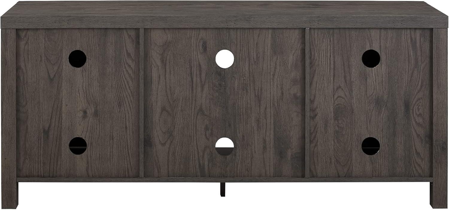 Modern Farmhouse Double Barn Door TV Stand for TVs up to 65" in Sable