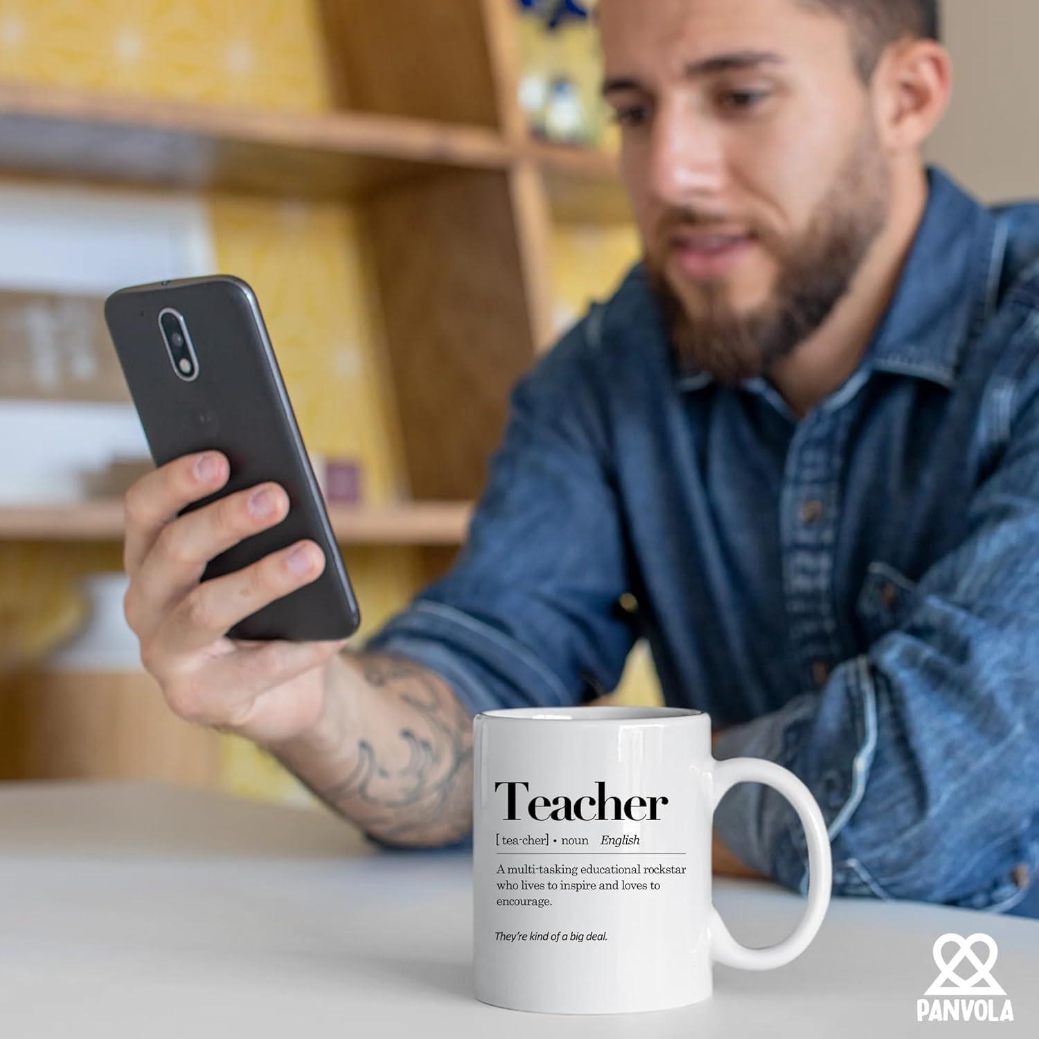 Math Teacher Definition Mug Appreciation Gifts from Students End of the Year Gift to Professor Ceramic Cup 11oz White