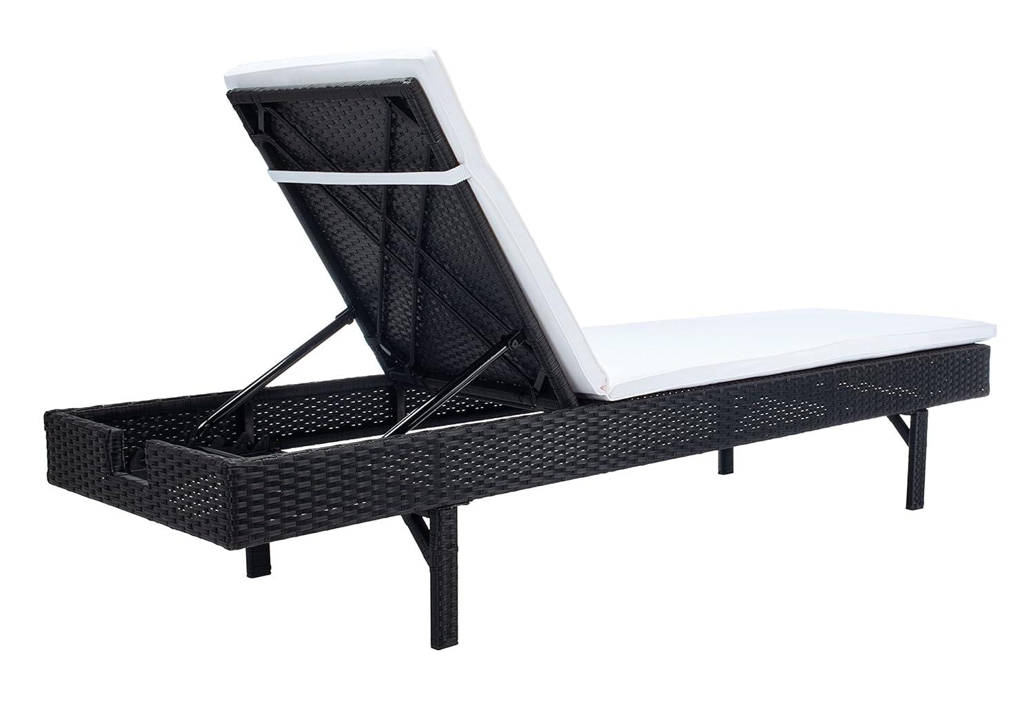 Cam Sunlounger - Outdoor - PAT7501 - Black/Beige -Safavieh