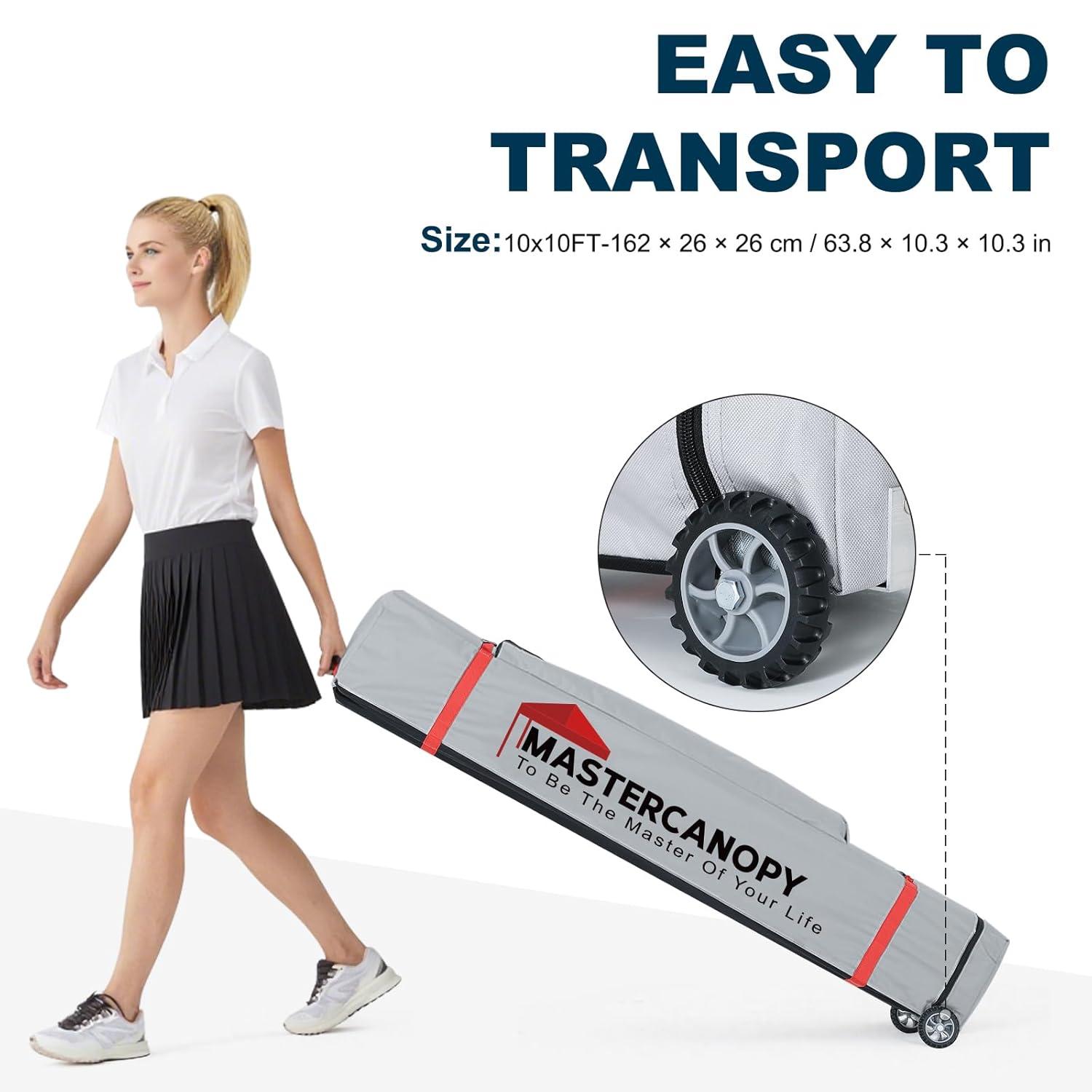 MASTERCANOPY Pop Up Canopy Tent Commercial Grade 10x10 Instant Shelter (Black)