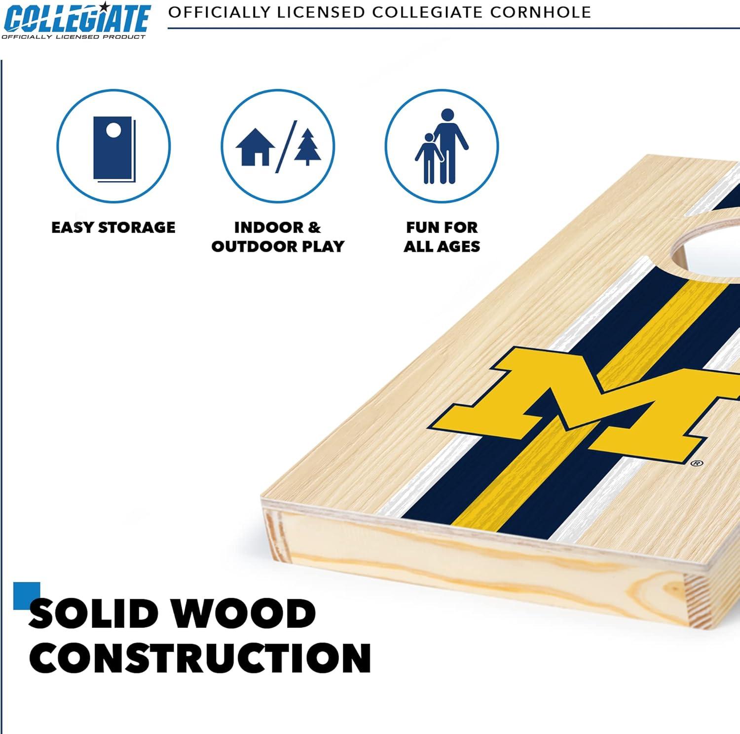 NCAA Michigan Wolverines 1'x2' Wood Cornhole Set